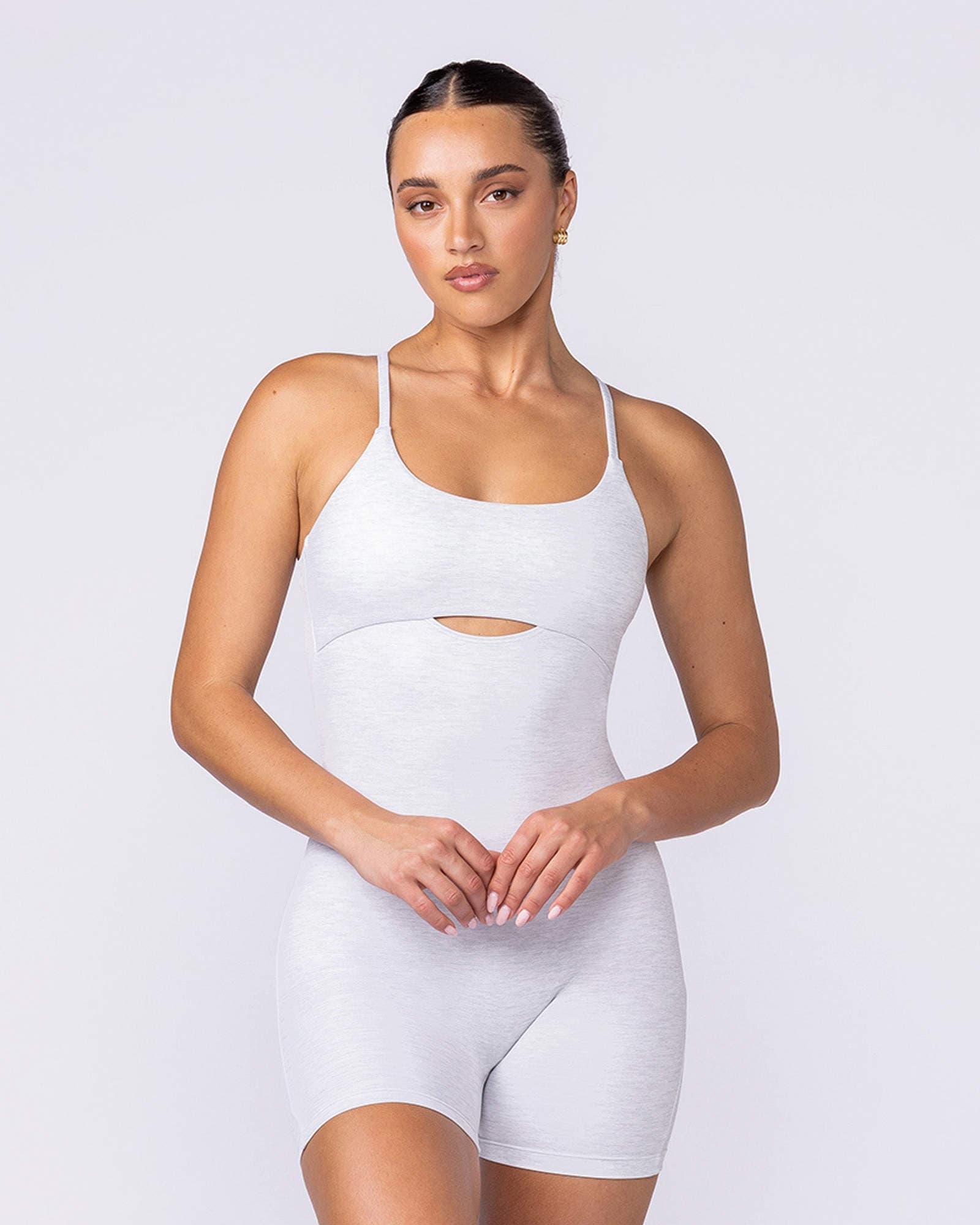 Afterglow Everyday One Piece - White Grey Marl