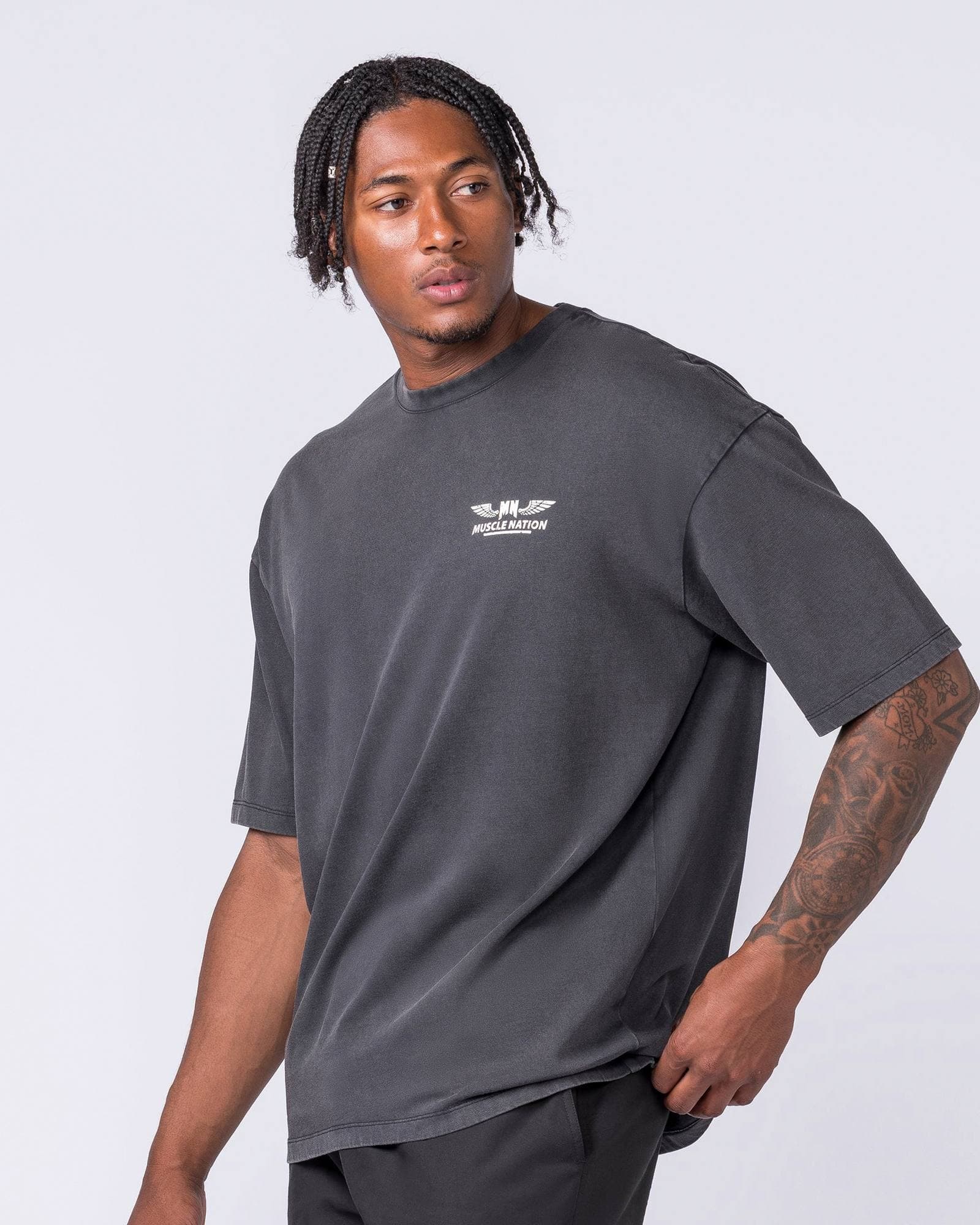 Archives Oversized Vintage Tee - Washed Black