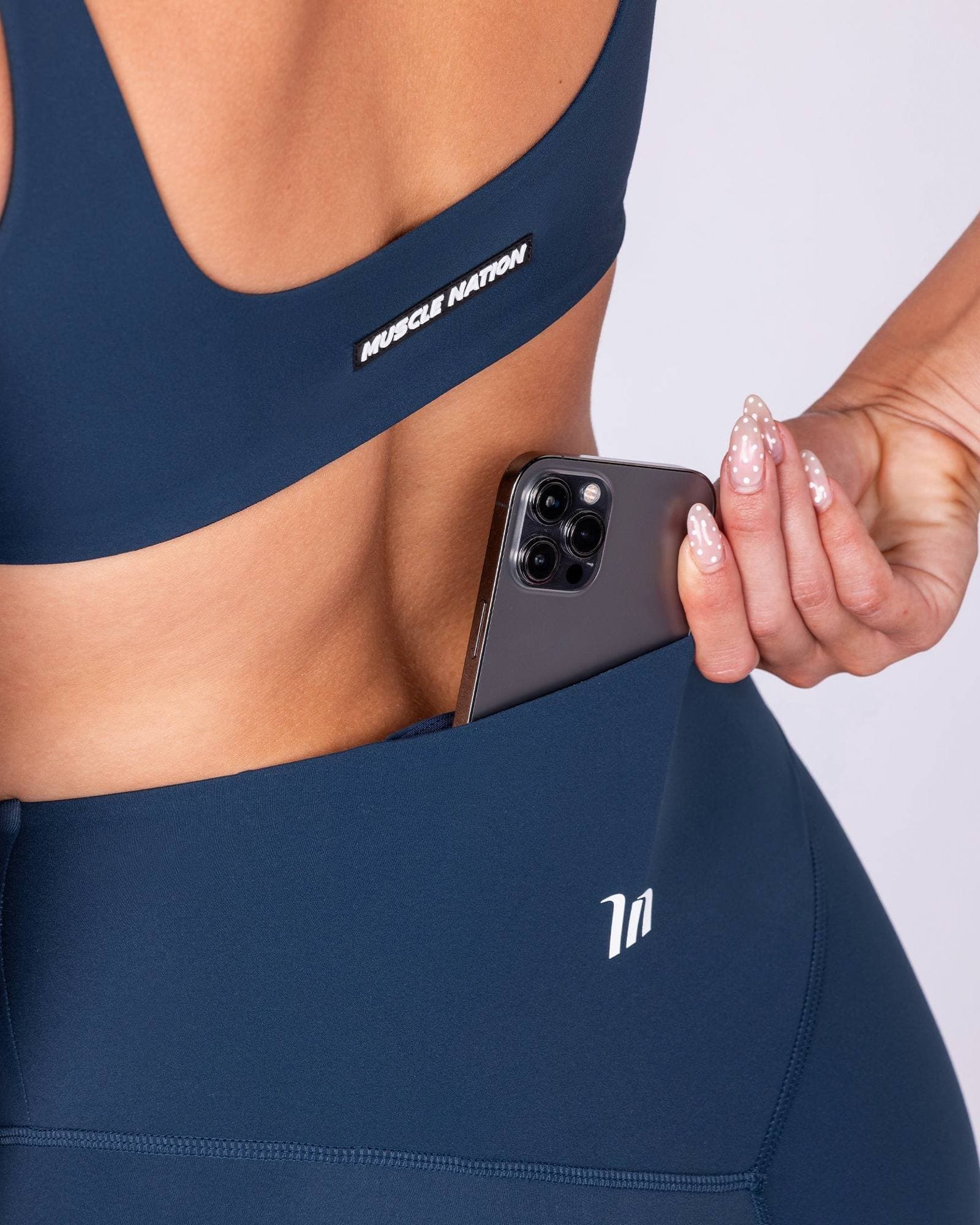 Aura Back Pocket Bike Shorts - Navy