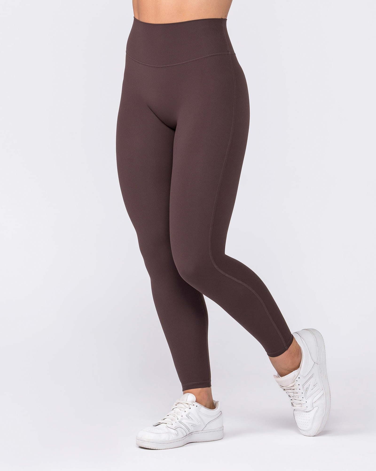 Aura Peachy Invisible Scrunch Ankle Leggings - Cocoa
