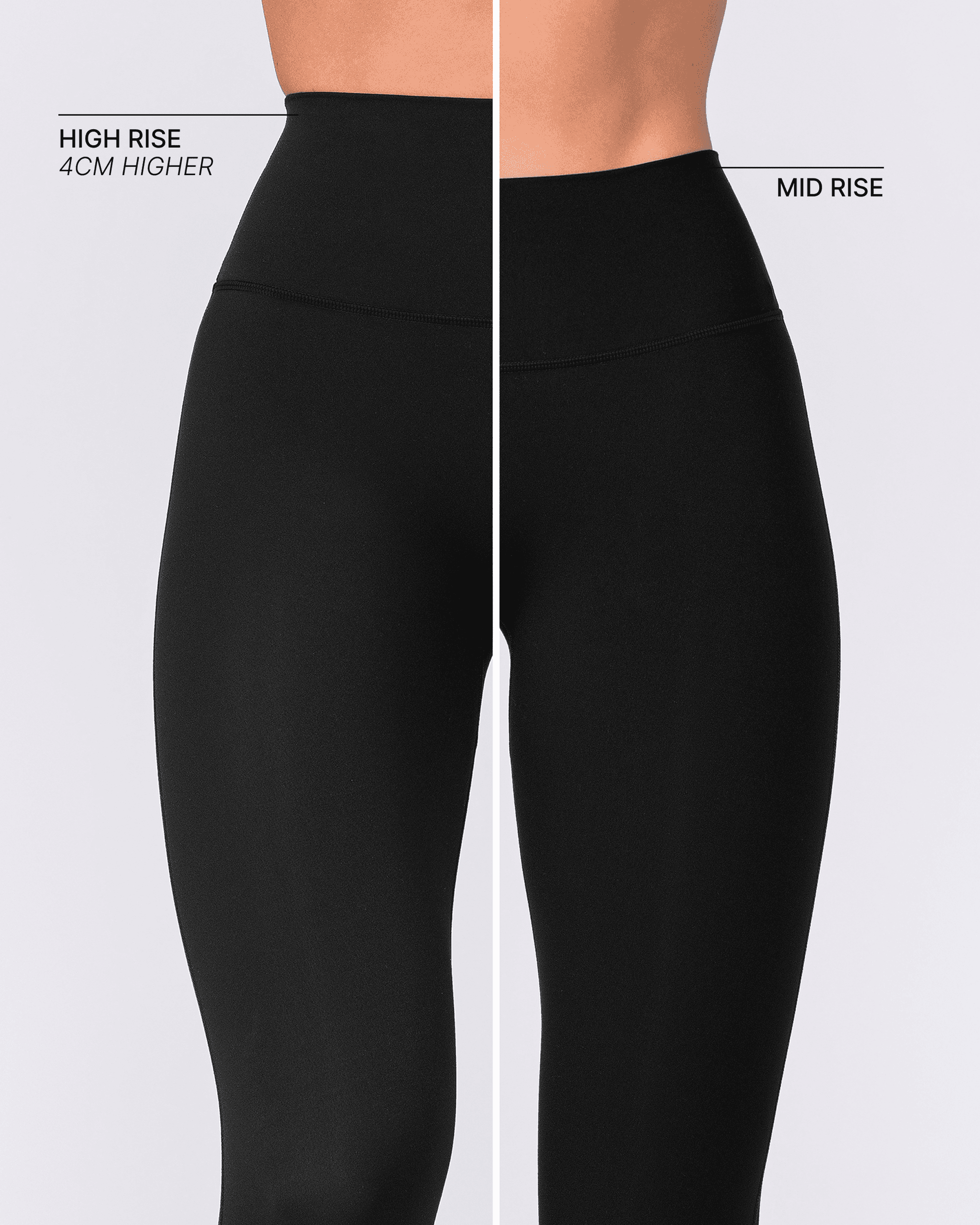 Aura Peachy High Invisible Scrunch Ankle Leggings - Black