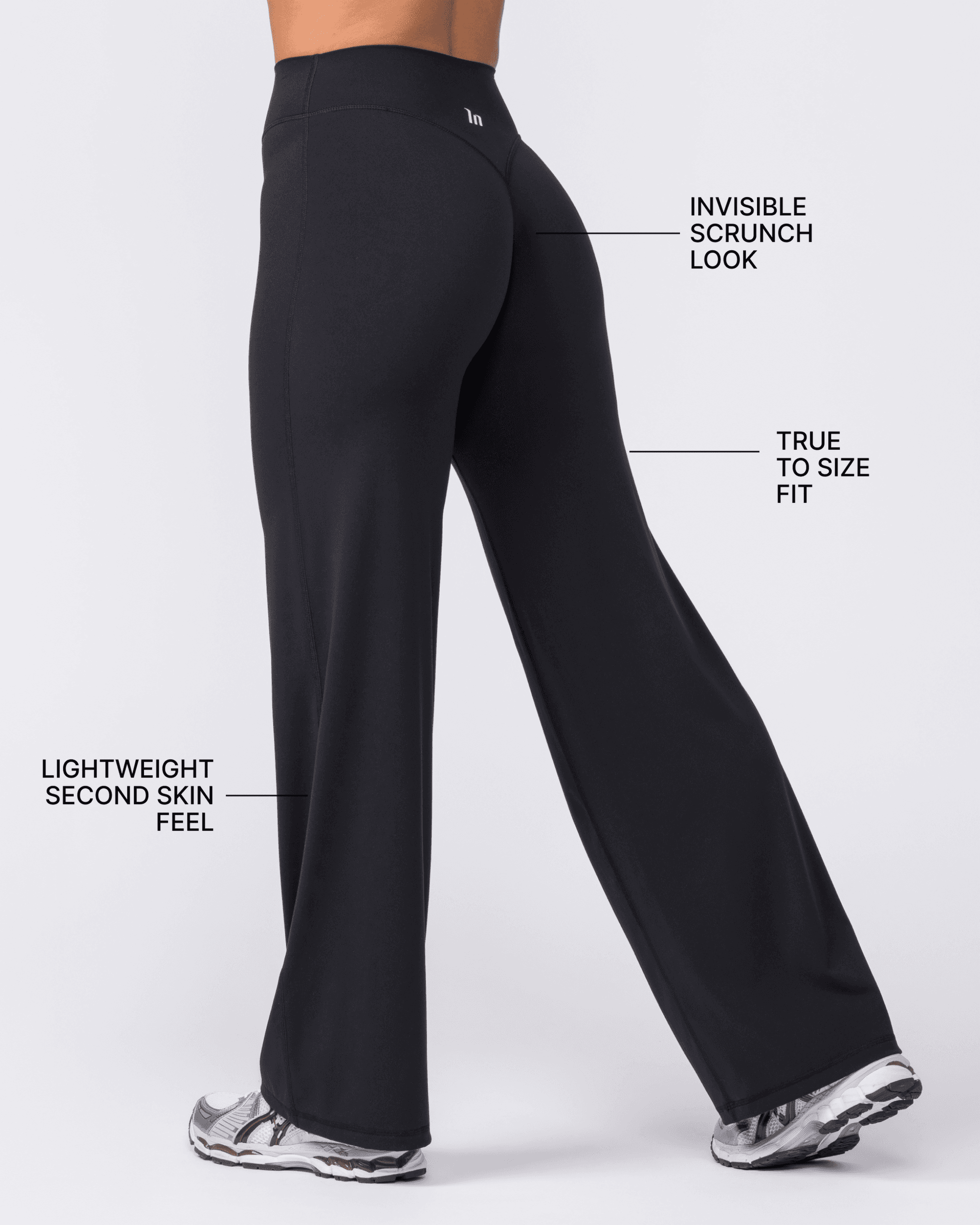 Aura Straight Leg Leggings Regular - Black