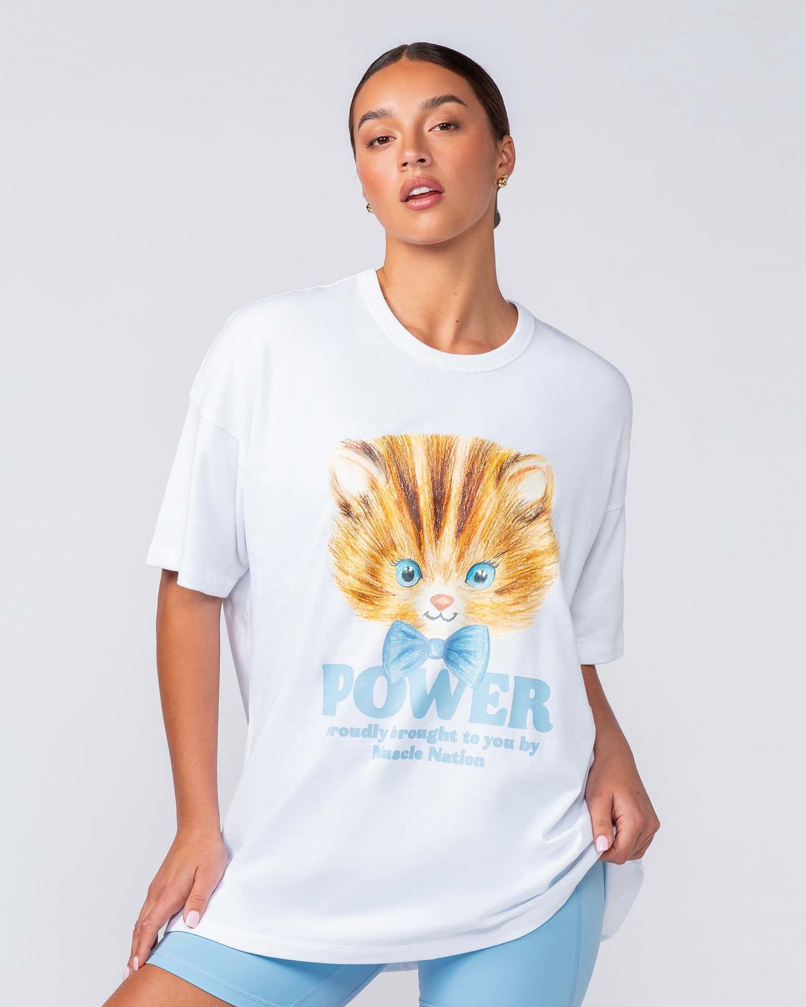 P Power Oversized Tee - White