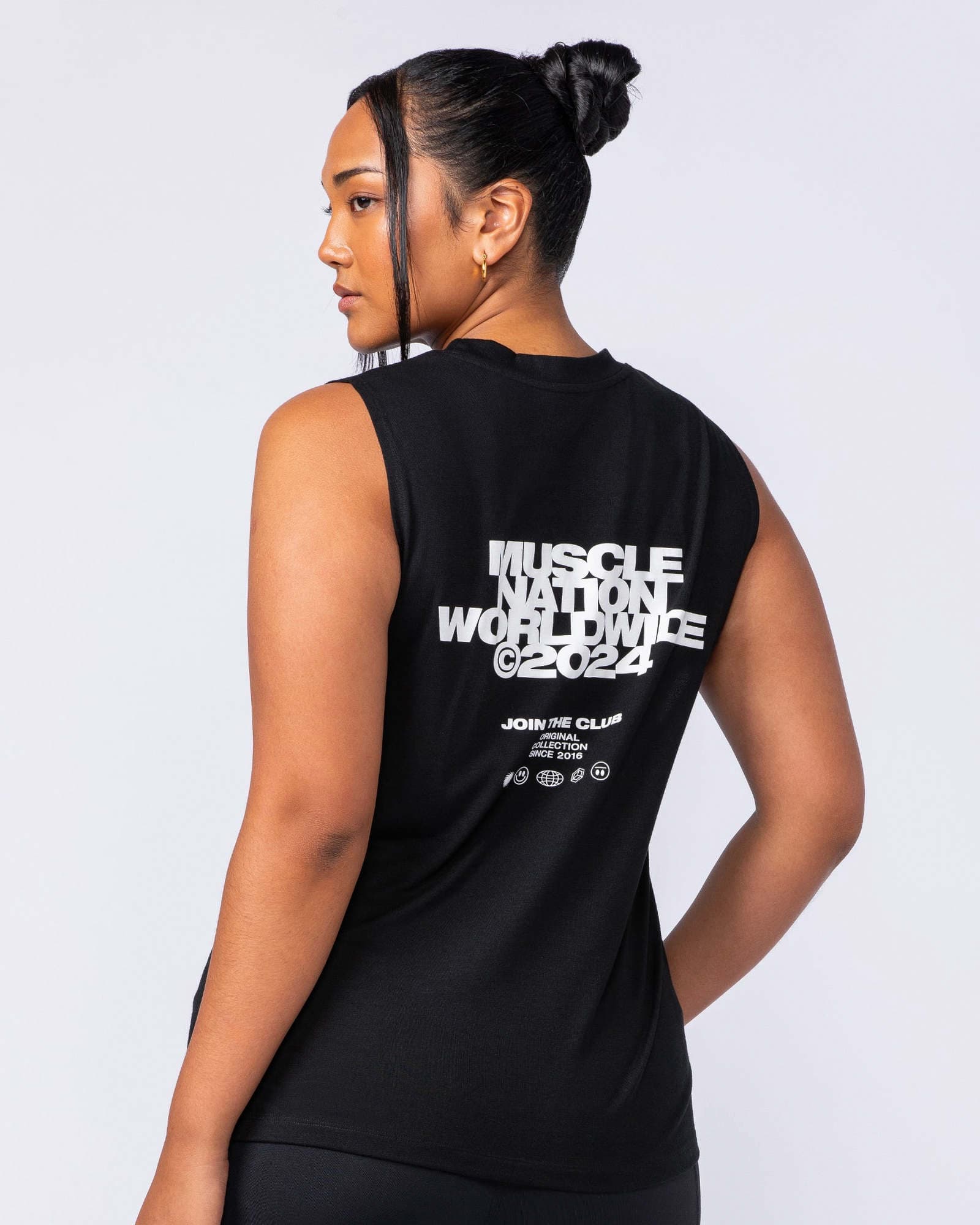 Global Drop Arm Tank - Black