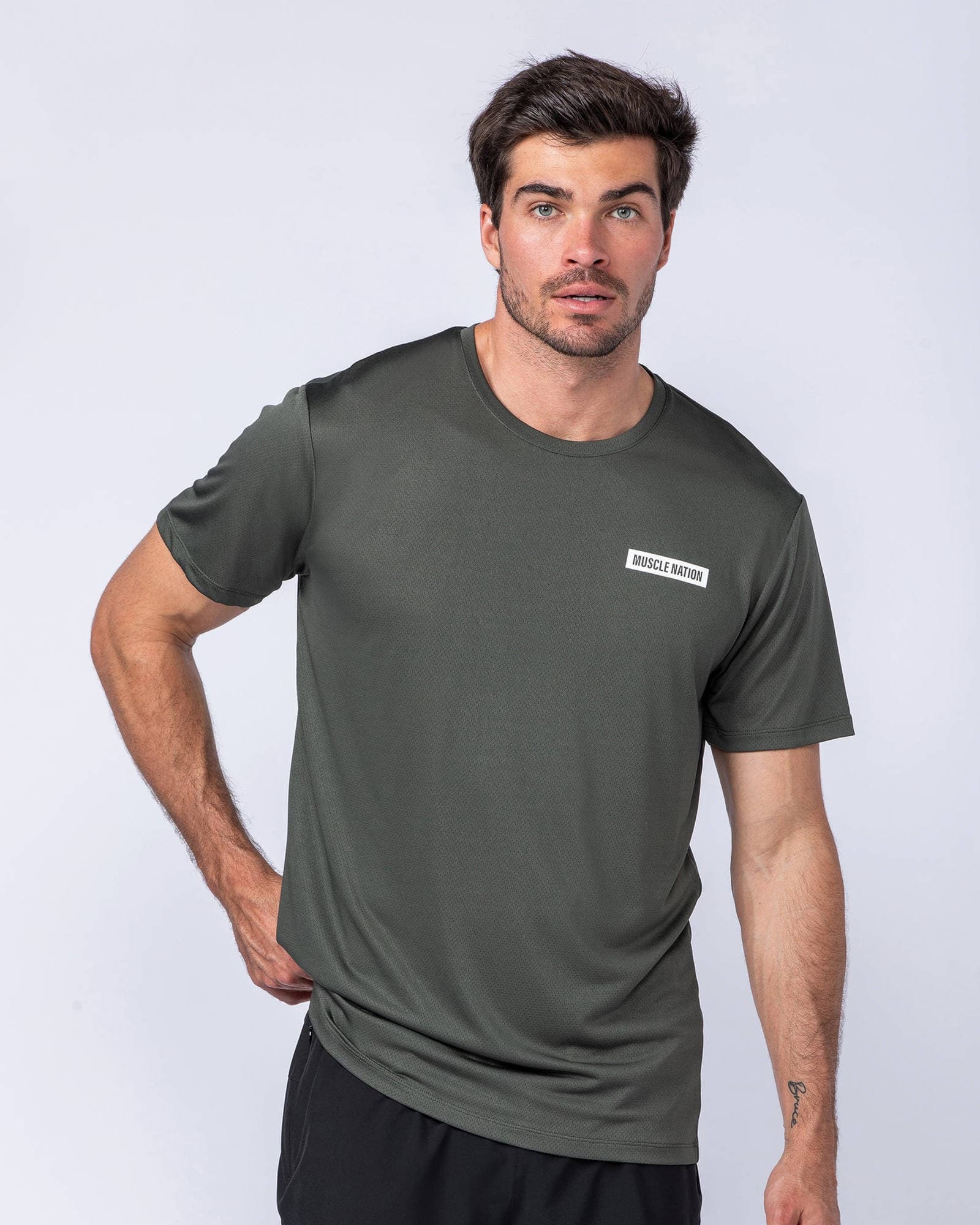 Relaxed Active Tee - Dark Khaki