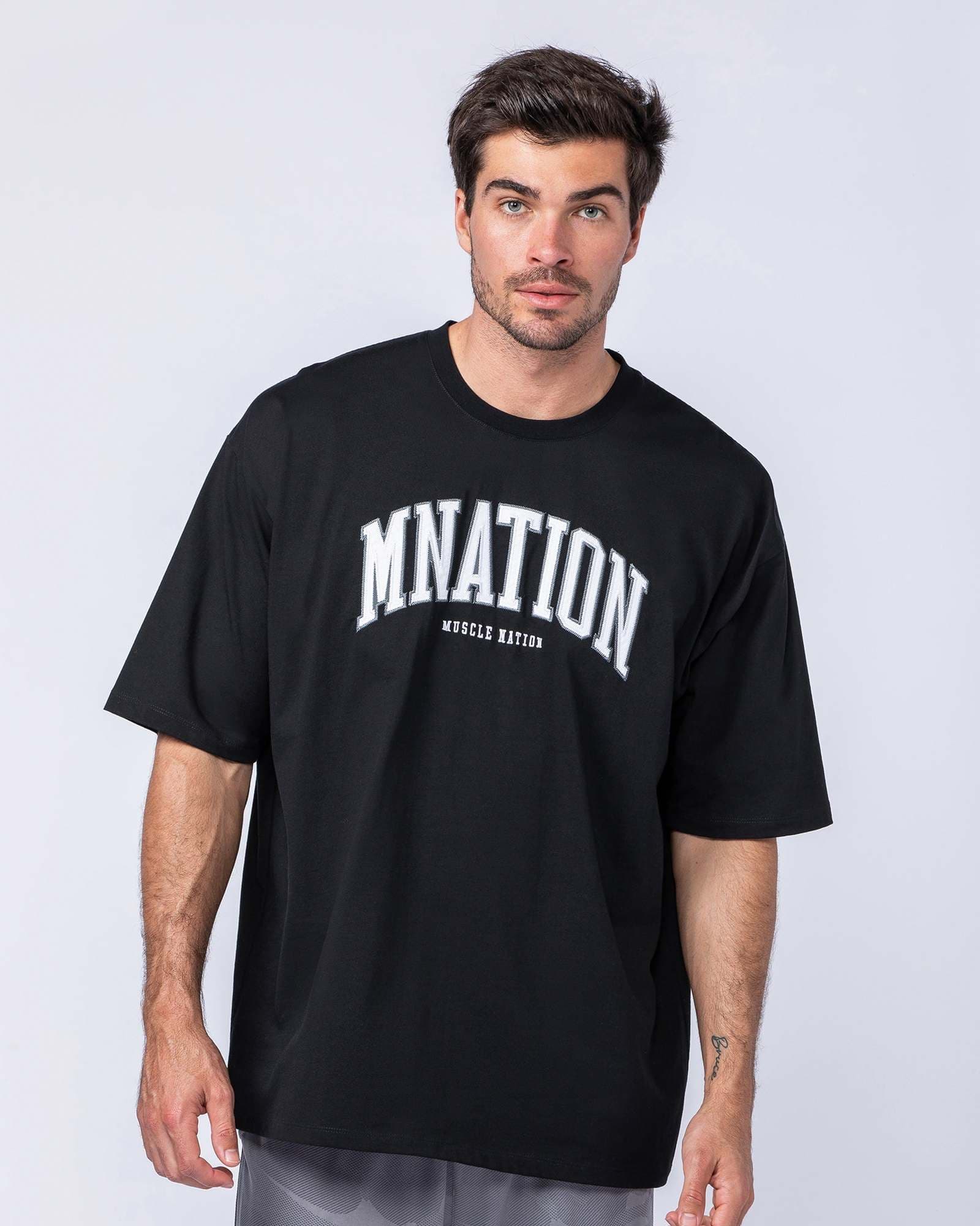 MN Varsity Oversized Tee - Black