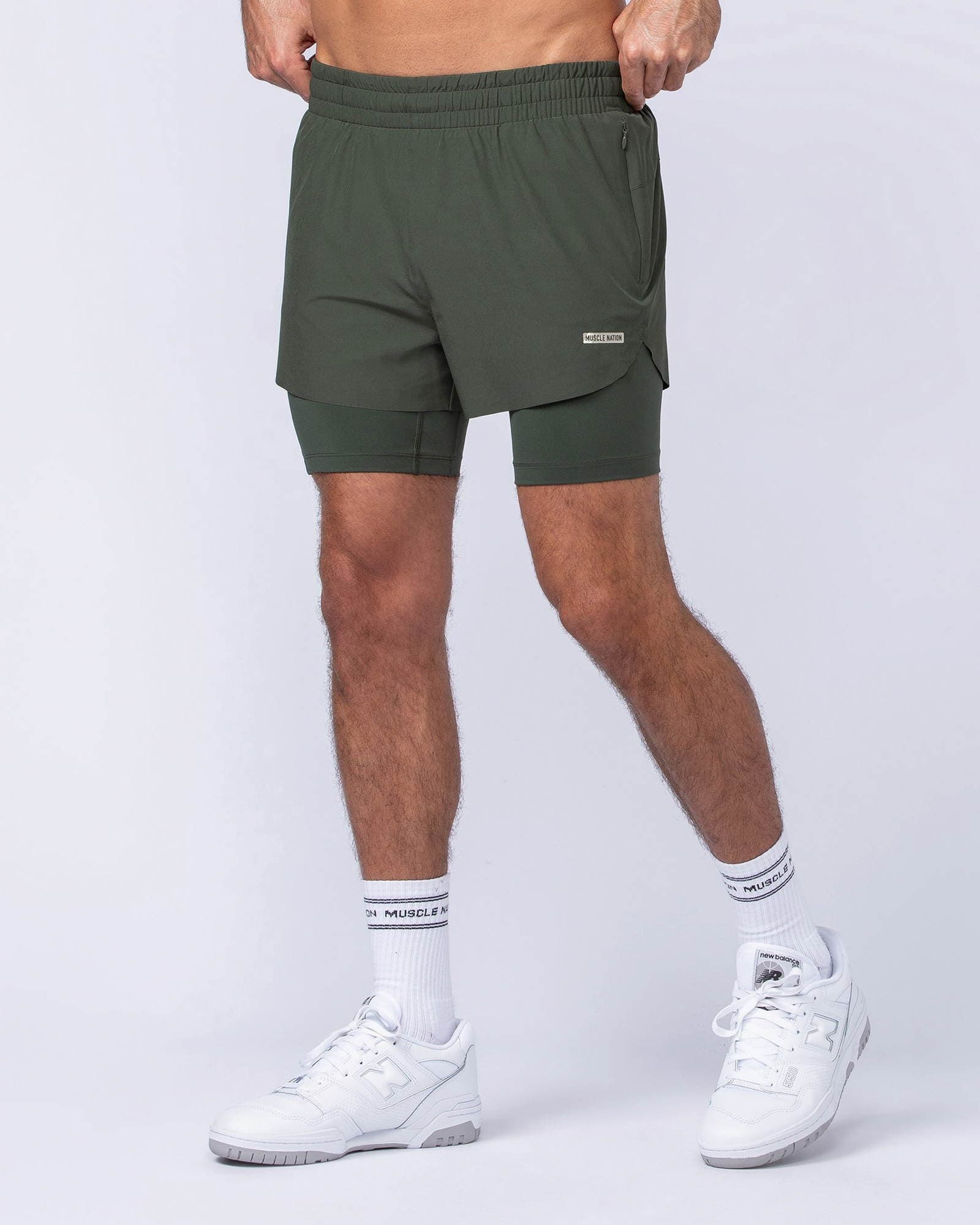 Hybrid 3" Shorts - Dark Khaki