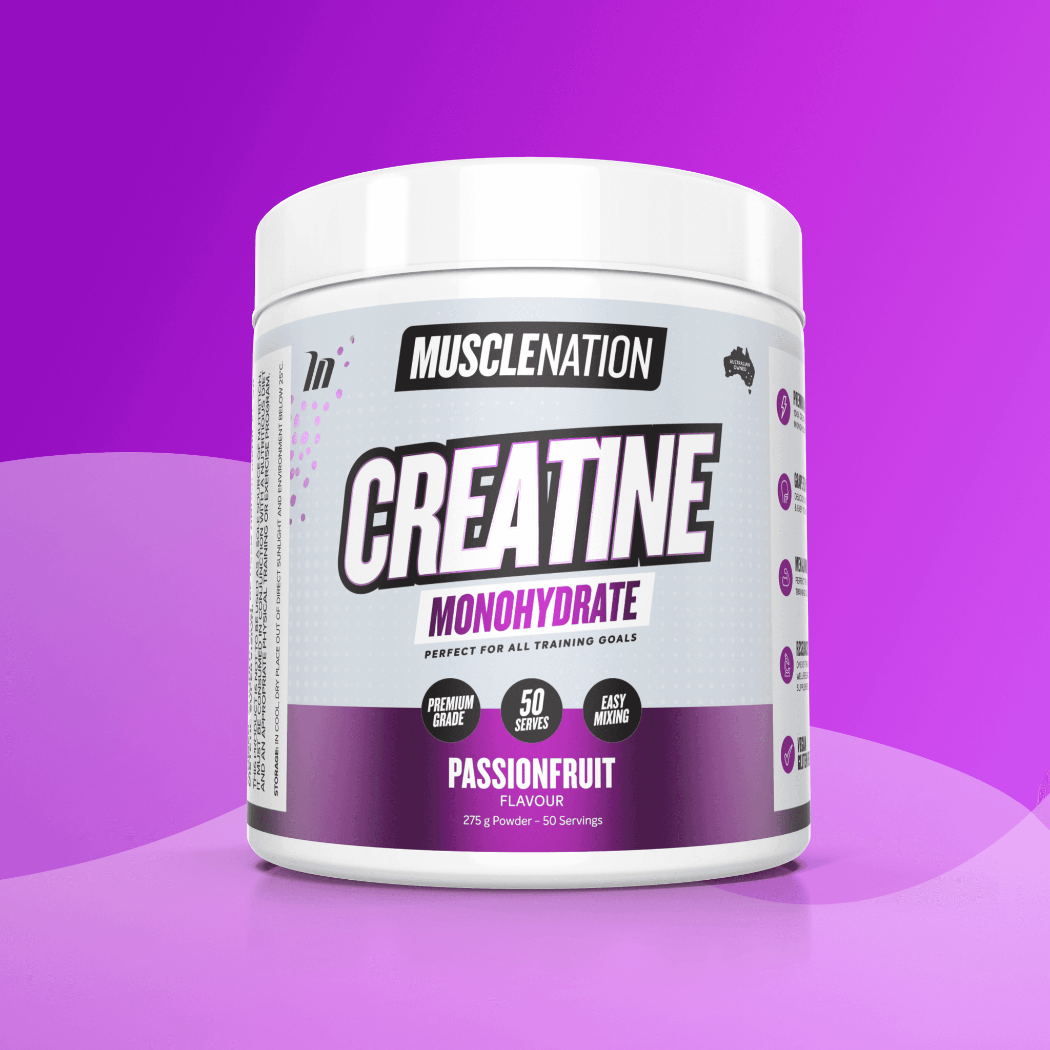 CREATINE MONOHYDRATE - Passionfruit - 50 serves