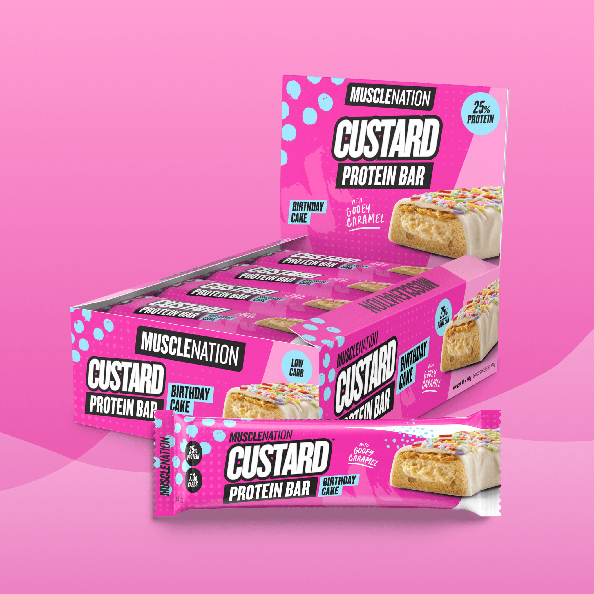 CUSTARD Protein Bar - Birthday Cake - Box of 12