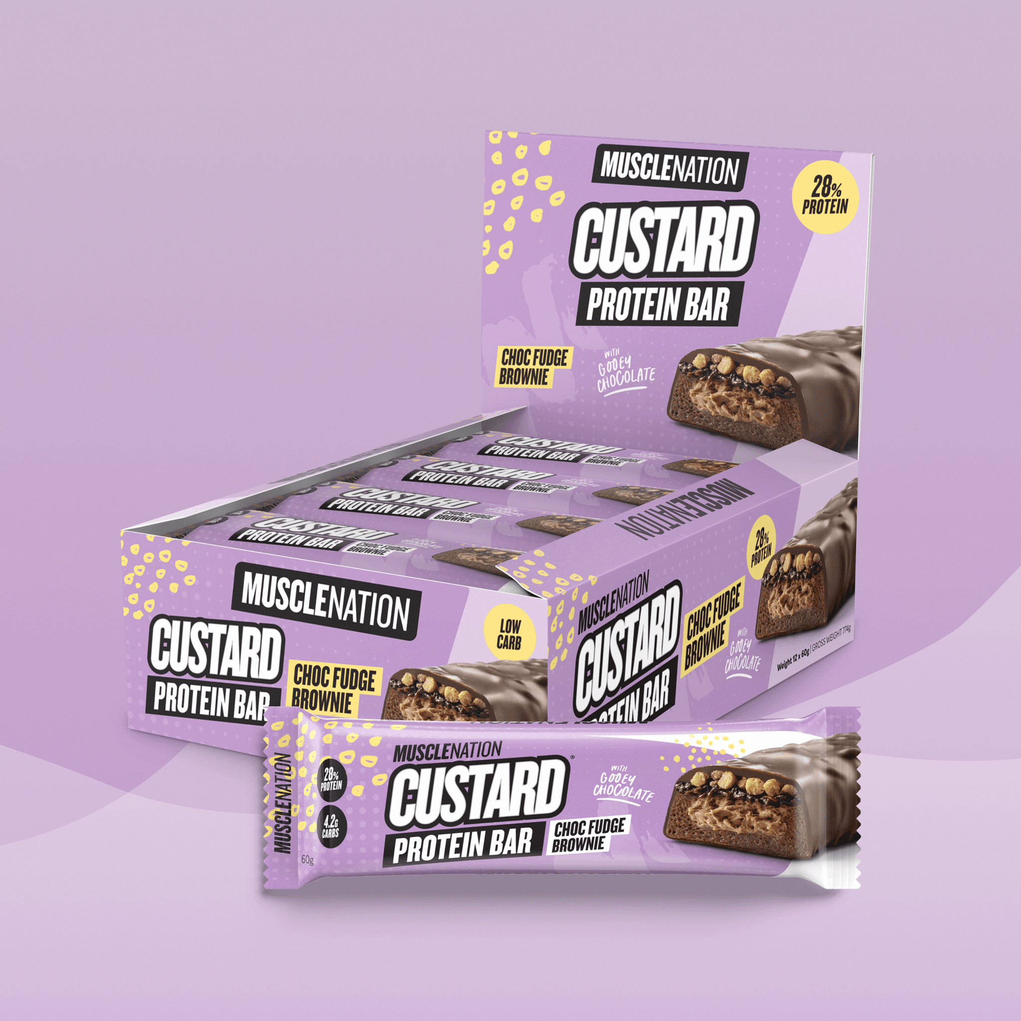 CUSTARD Protein Bar - Choc Fudge Brownie - Box of 12