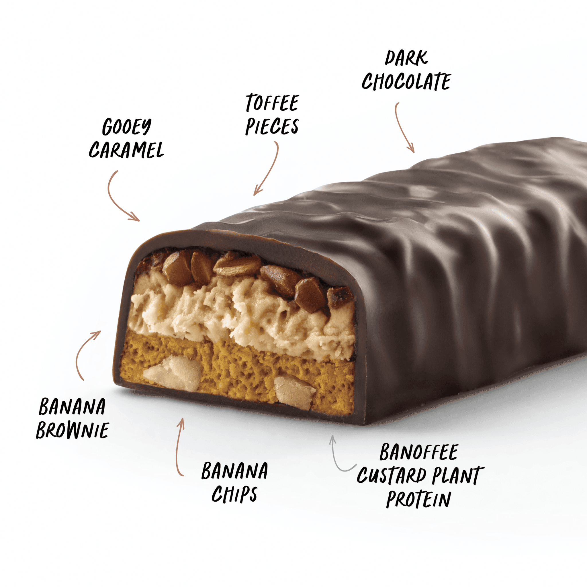 CUSTARD Plant Protein Bar (Vegan, GF) - Banana Toffee - Box of 12