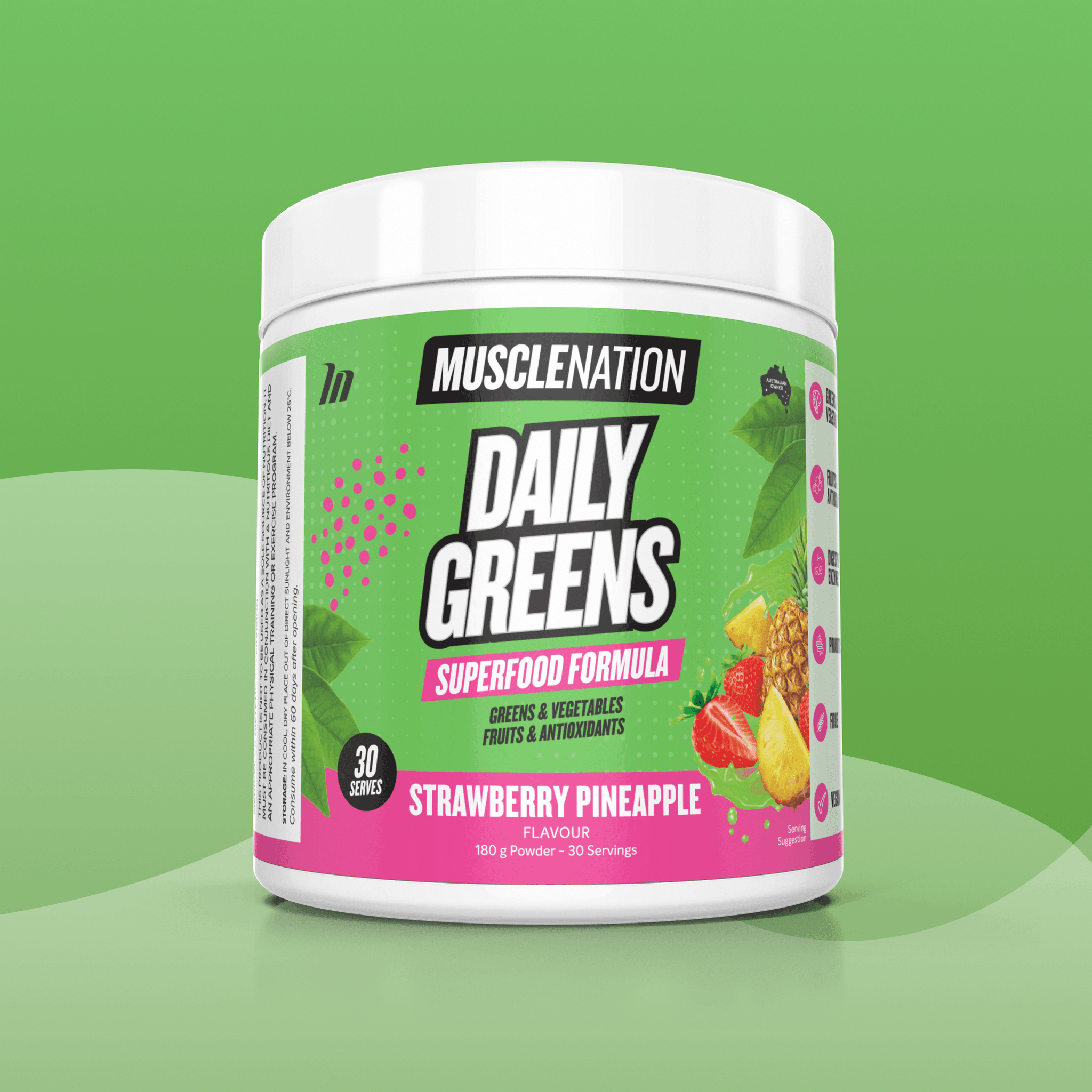 DAILY GREENS - Strawberry Pineapple - 30 serves