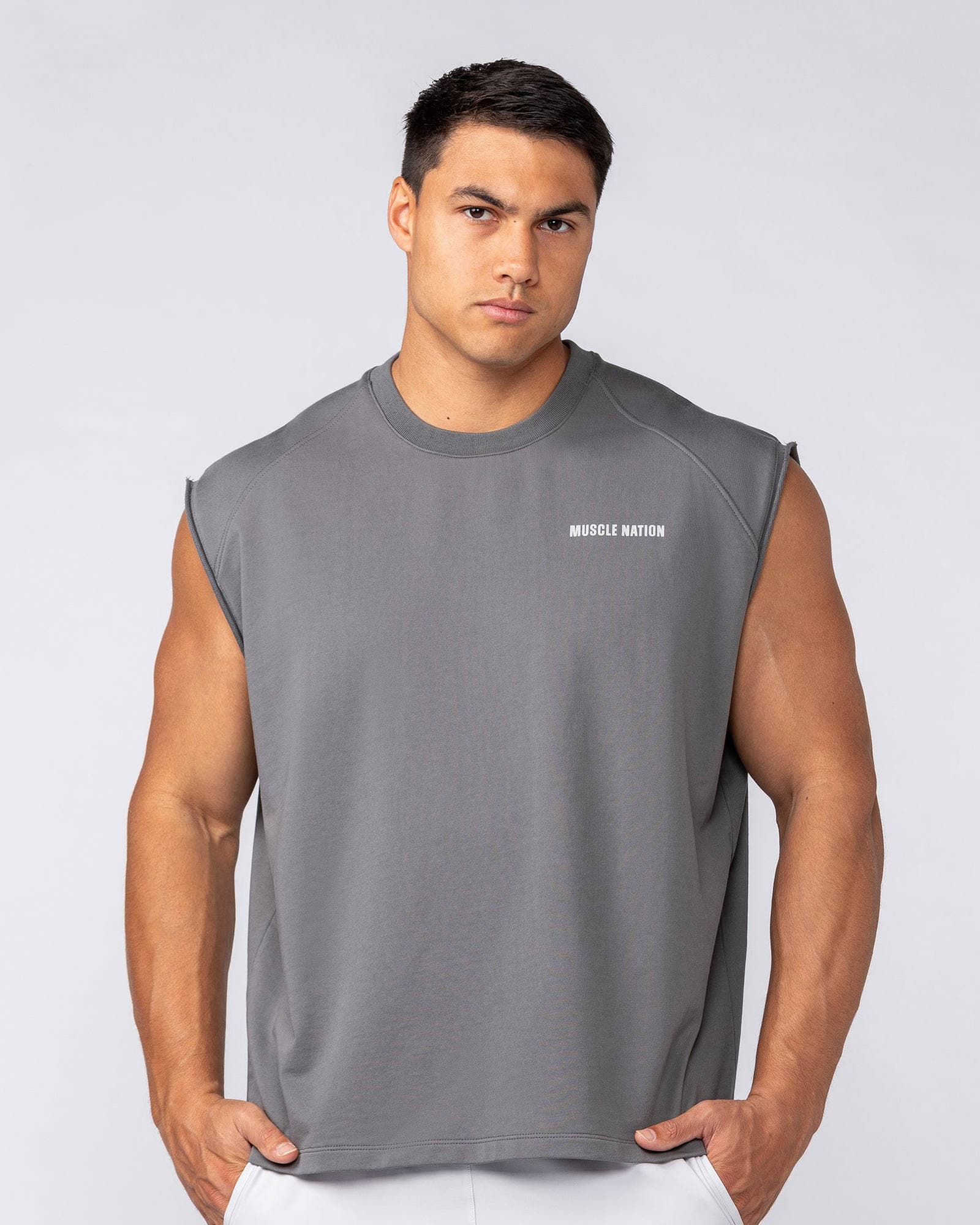 Essential Boxy Muscle Tank - Tornado