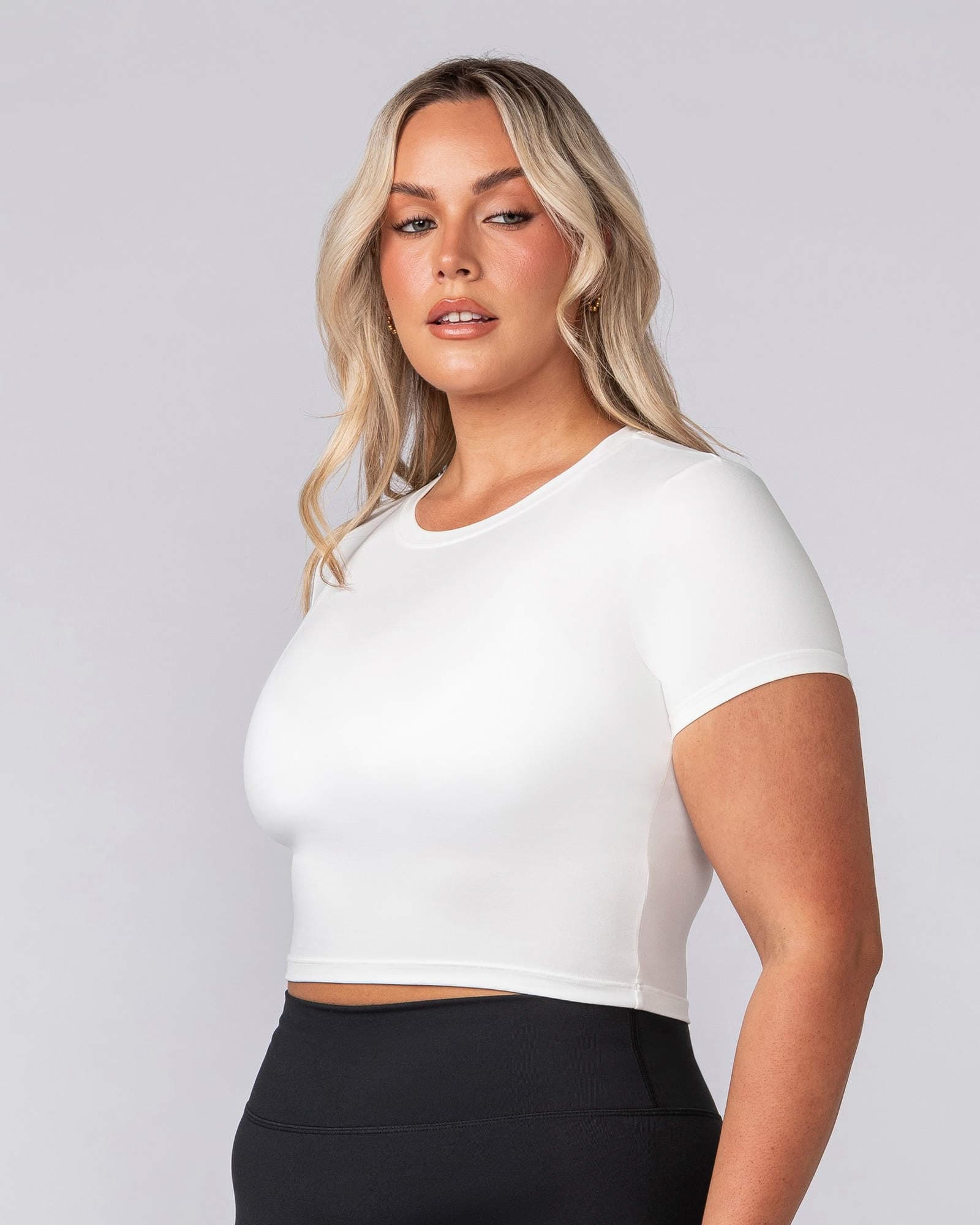 Essential Cropped Tee - Milk