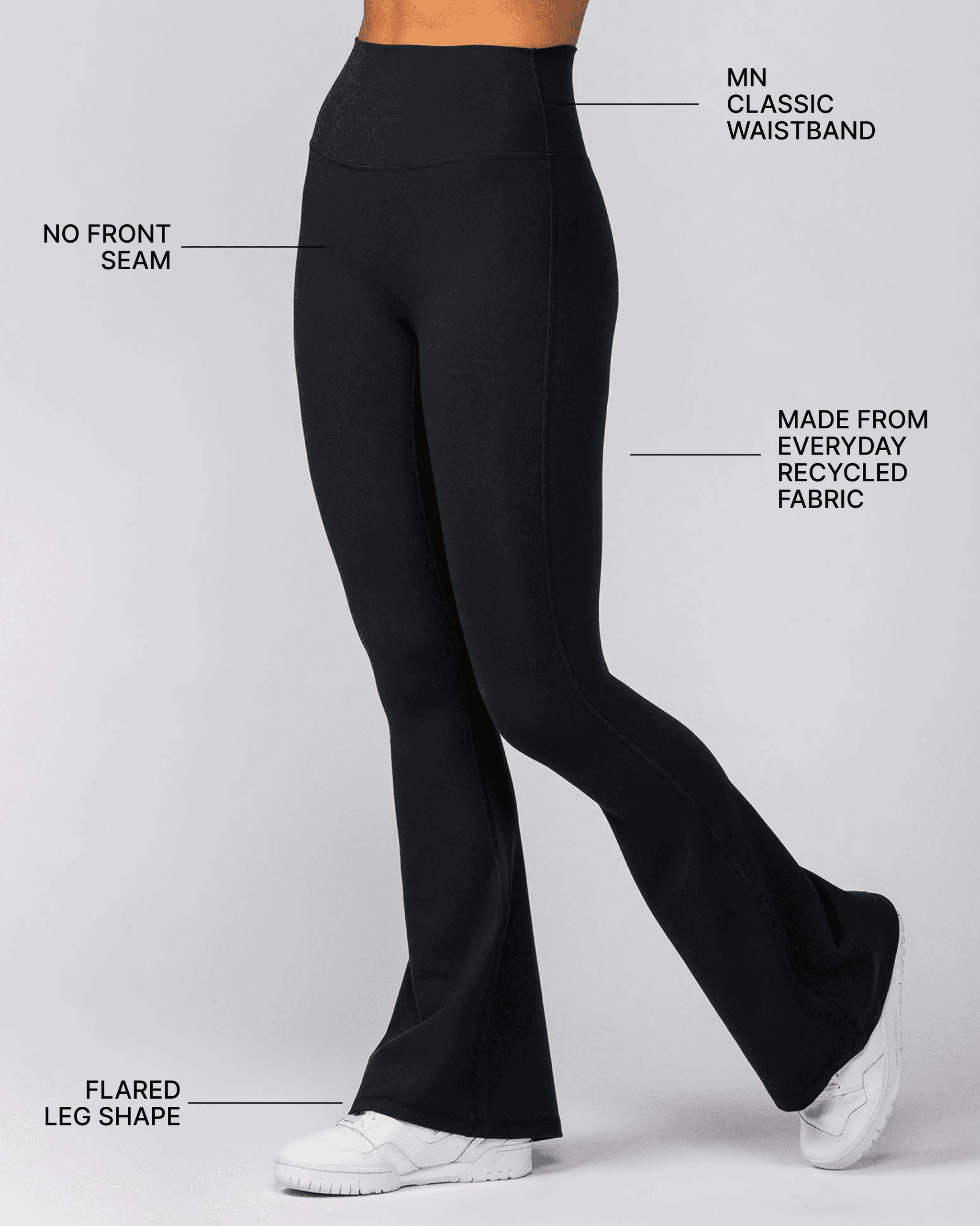 Zero Rise Everyday Flare Leggings - Black