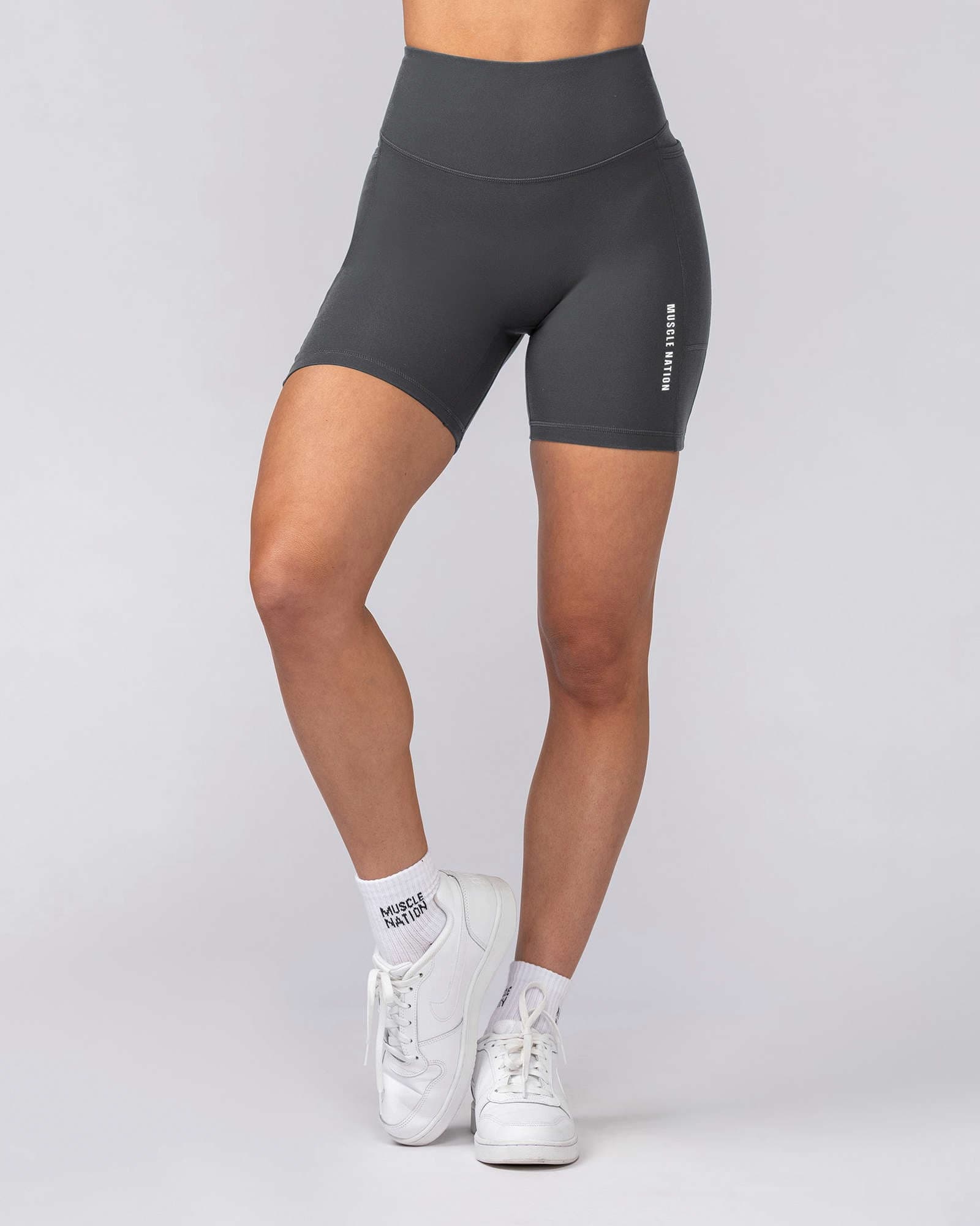 Everyday Pocket Bike Shorts - Granite