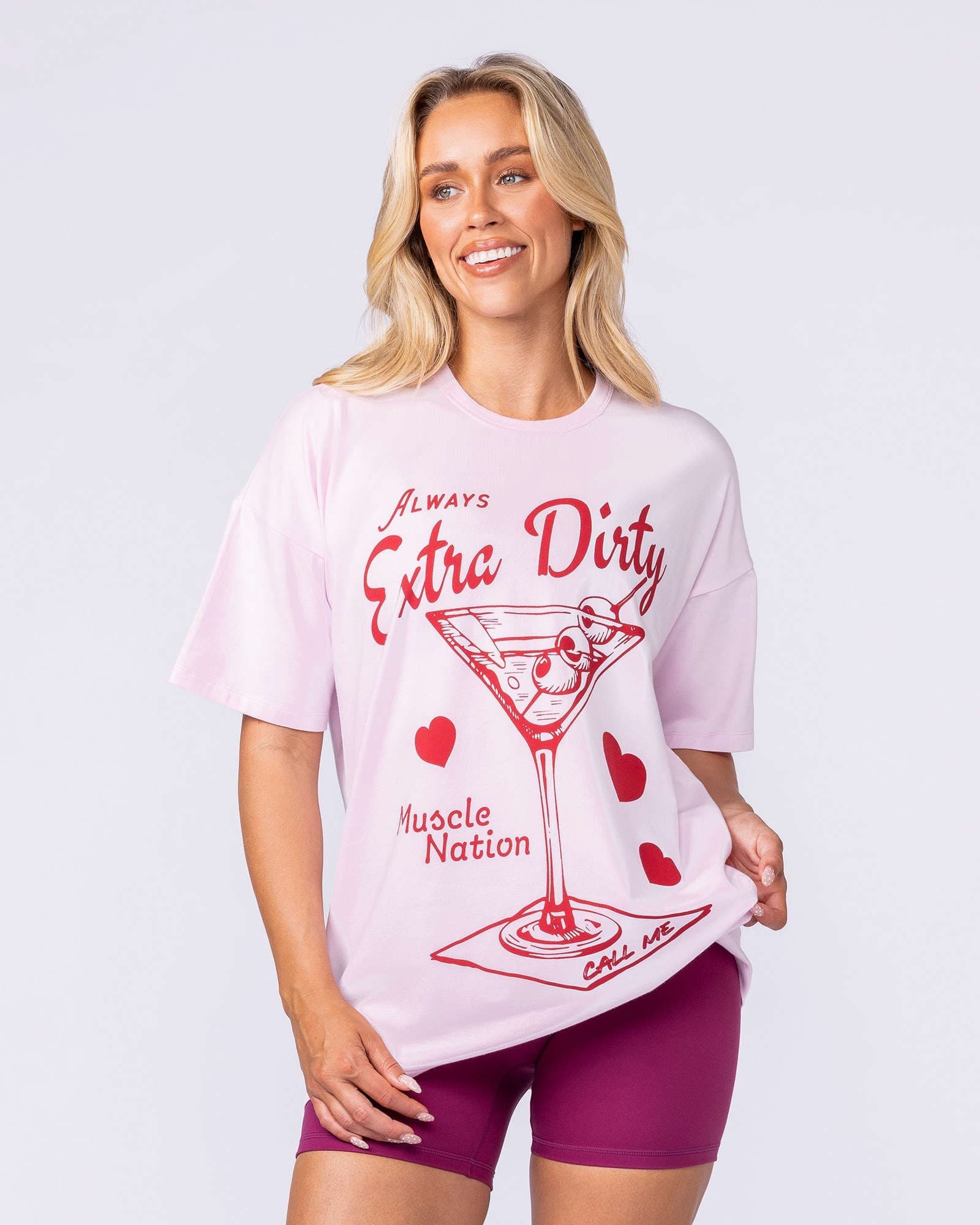 Extra Dirty Oversized Tee - Pink Lady