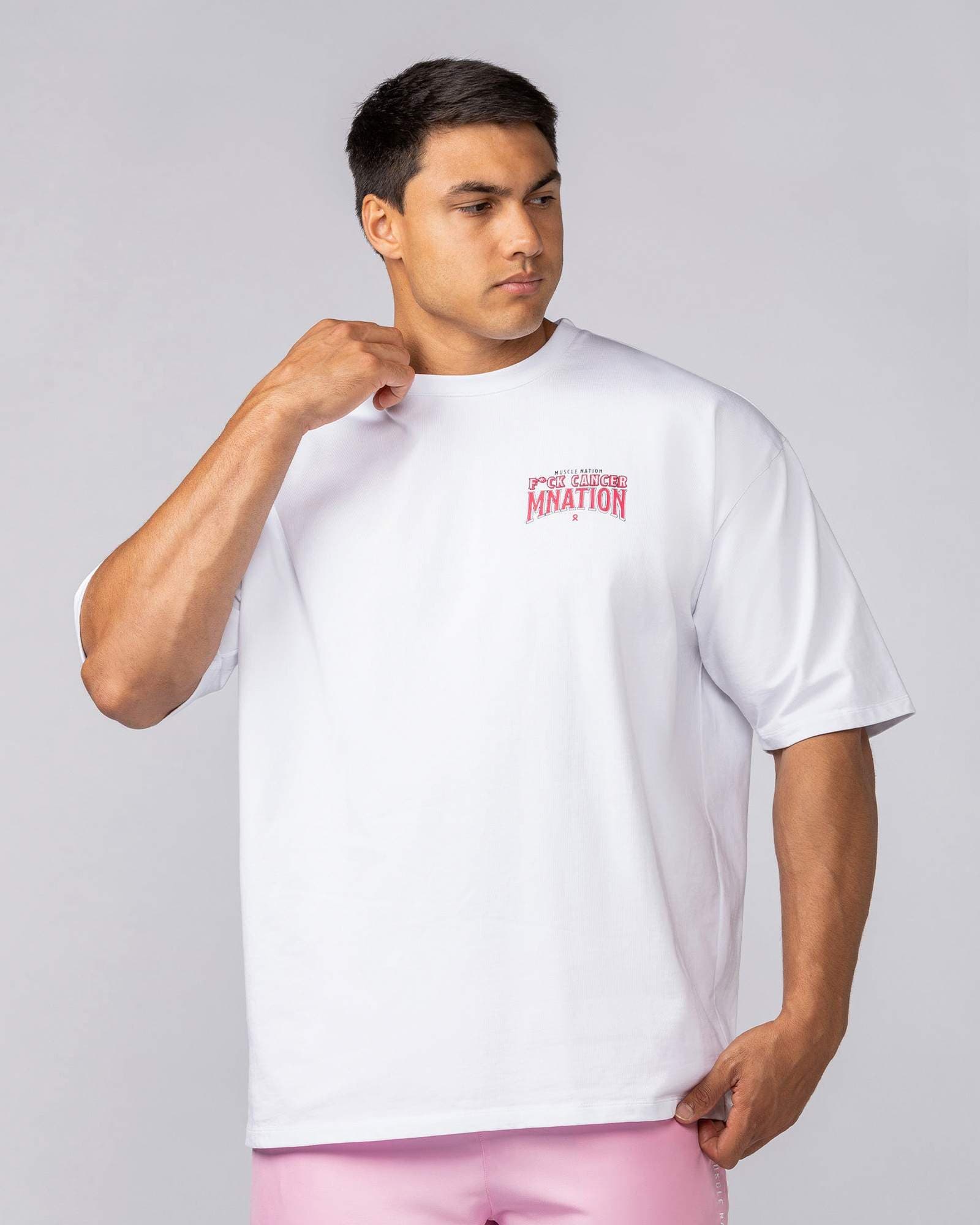 F*ck Cancer Oversized Tee - White