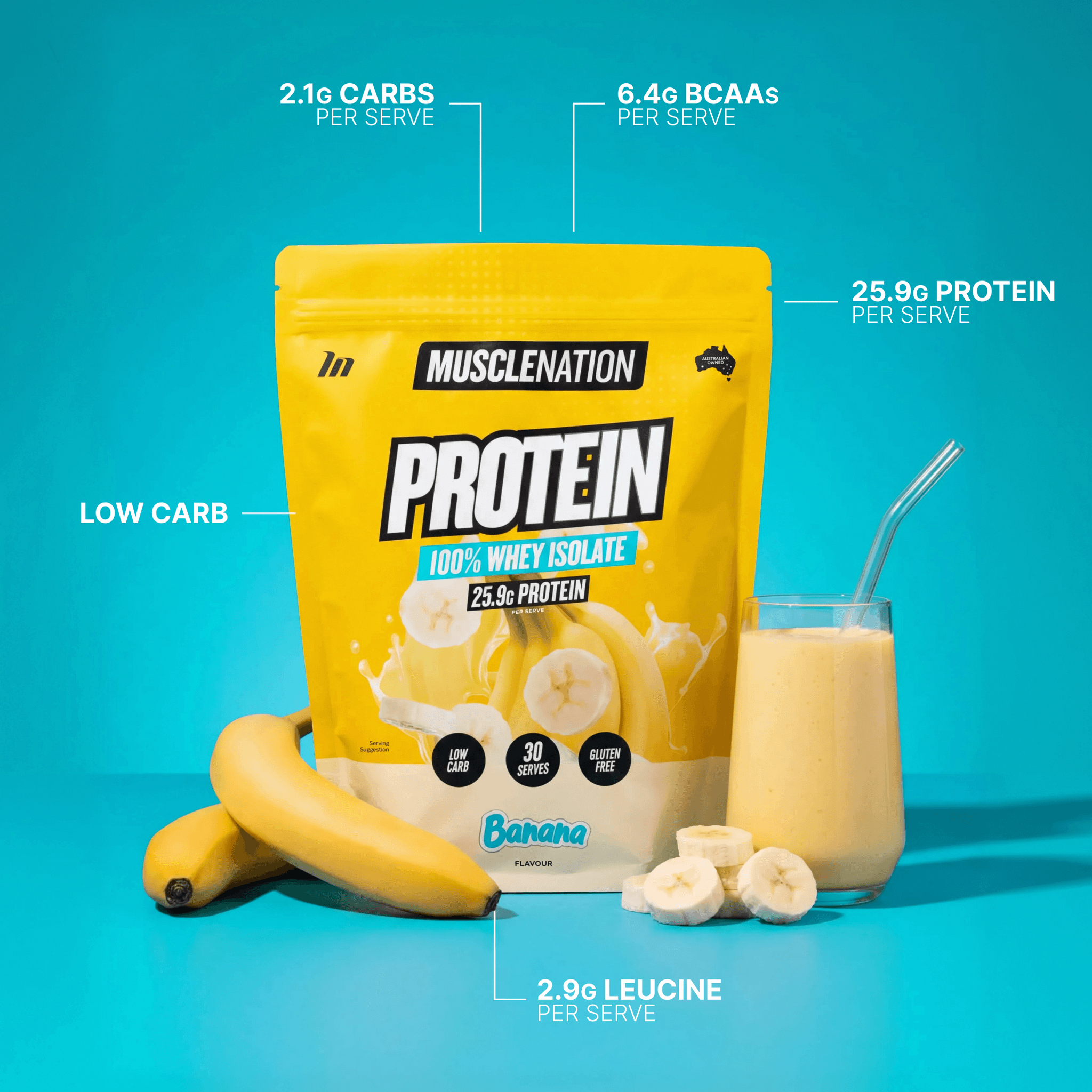 WHEY Protein Isolate - Banana - 30 serves