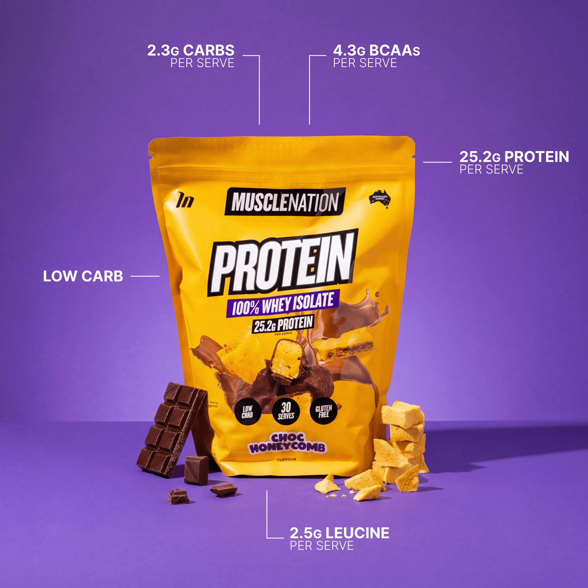 WHEY Protein Isolate - Choc Honeycomb - 30 serves