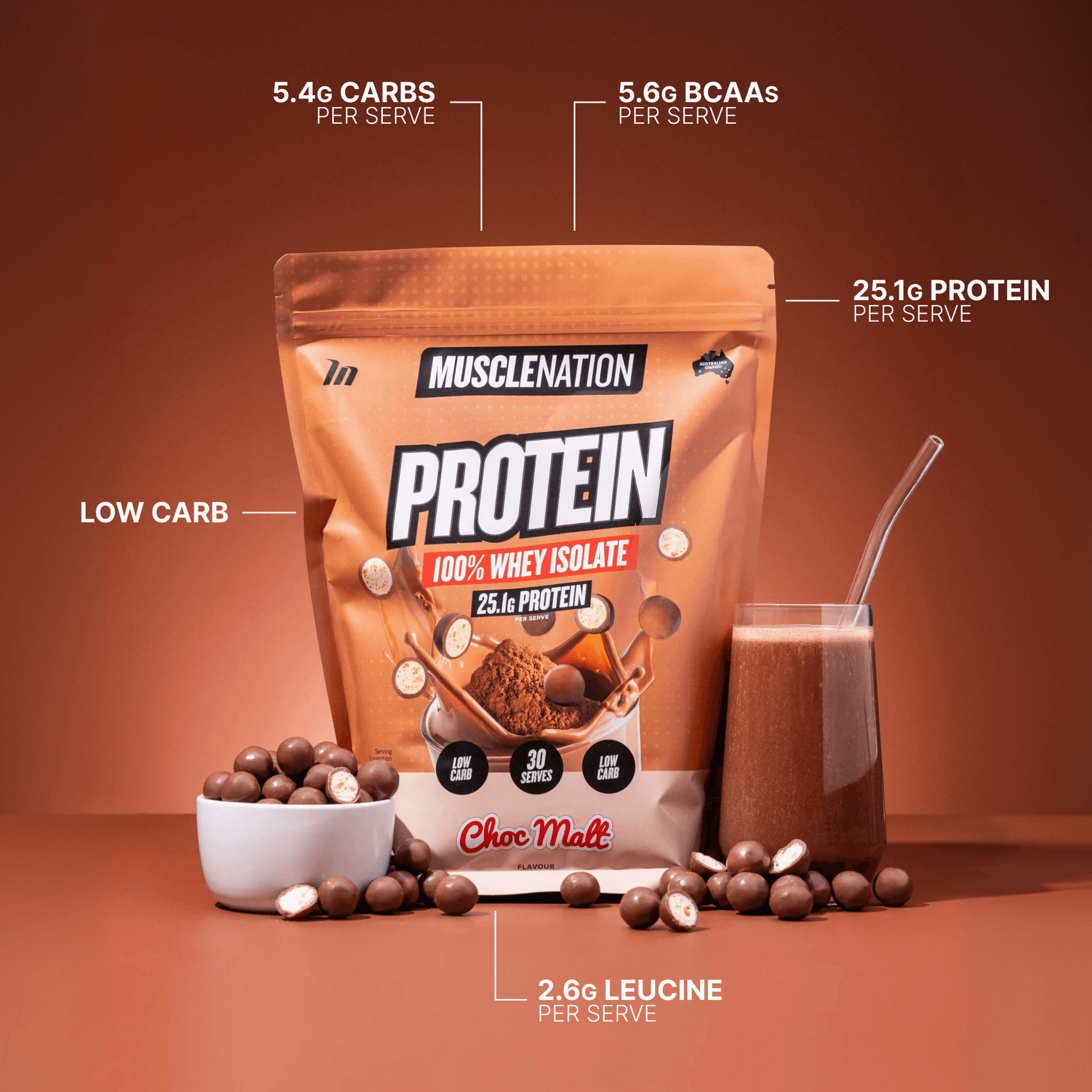 WHEY Protein Isolate - Choc Malt - 30 serves
