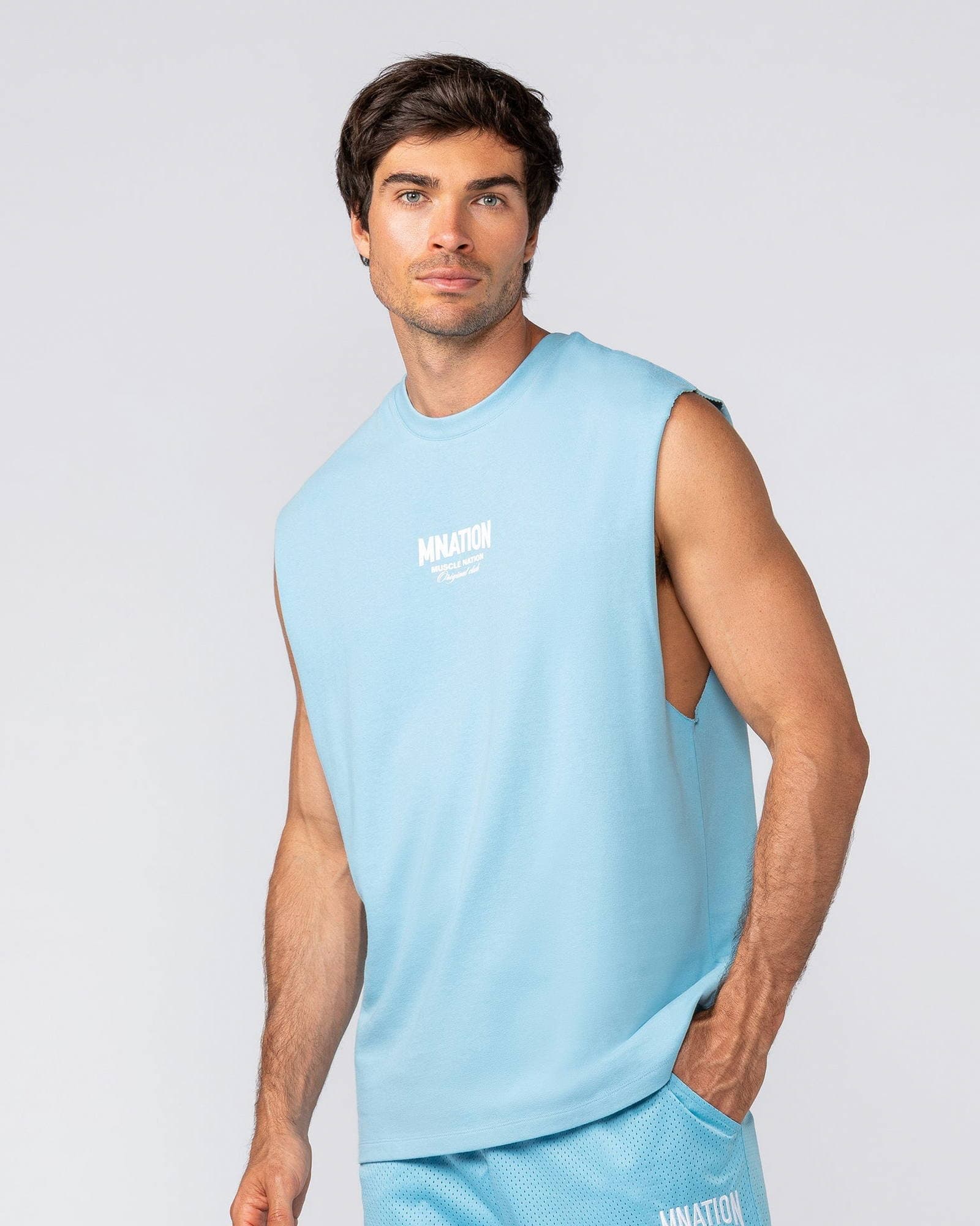 Heritage Muscle Tank - Light Blue