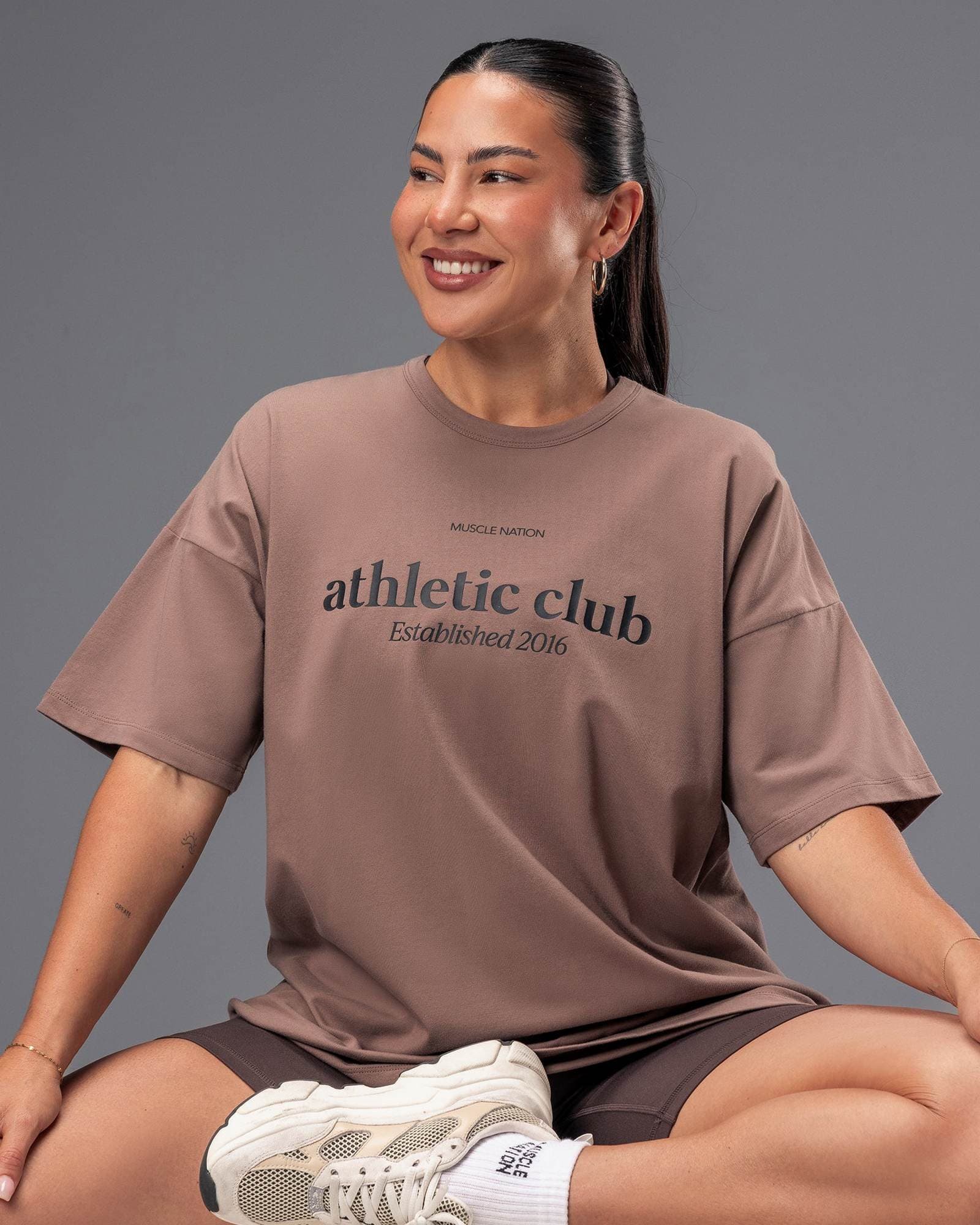 Athletic Club Oversized Tee - Cookie