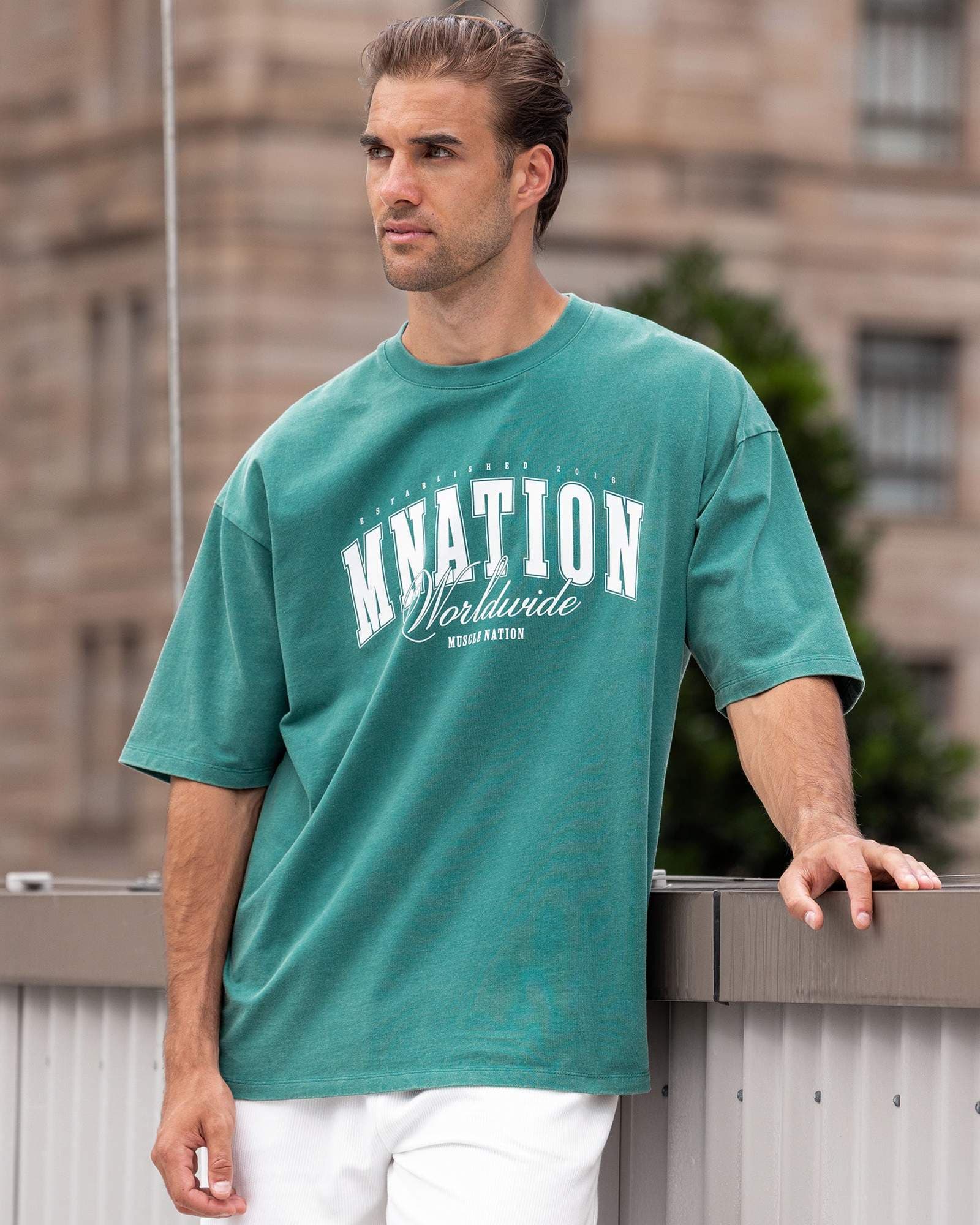 Worldclass Oversized Tee - Washed Leaf