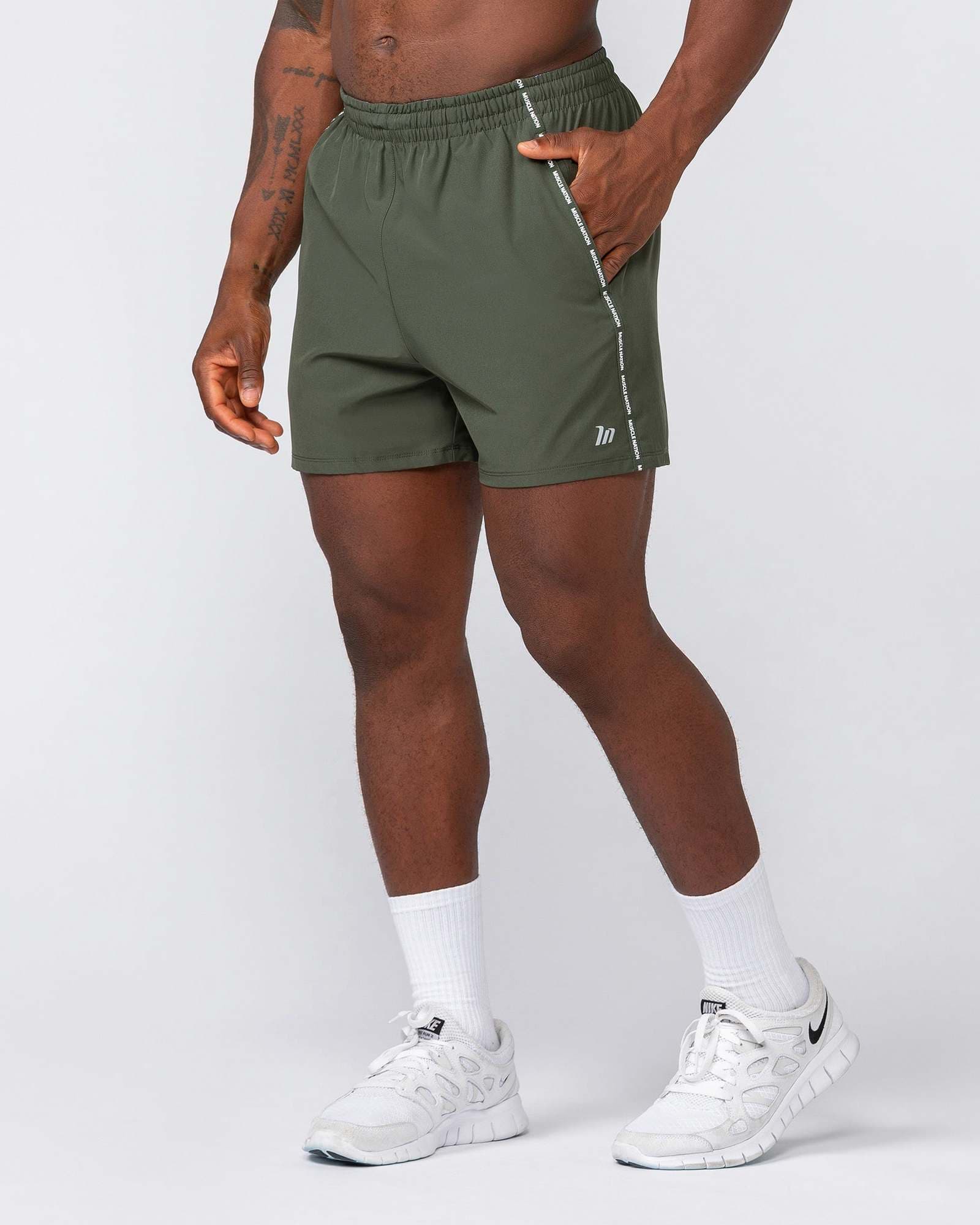 Iconic New Heights 4" Shorts - Dark Khaki