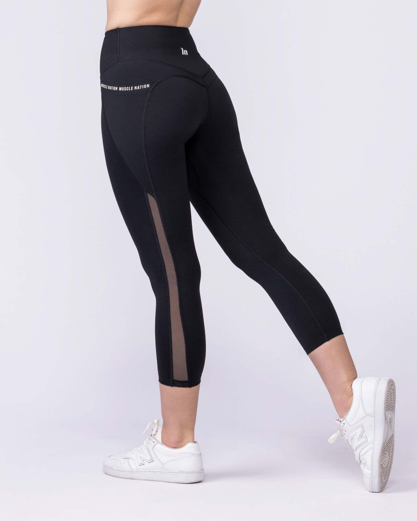 Illusion Signature Pocket 7/8 Leggings - Black