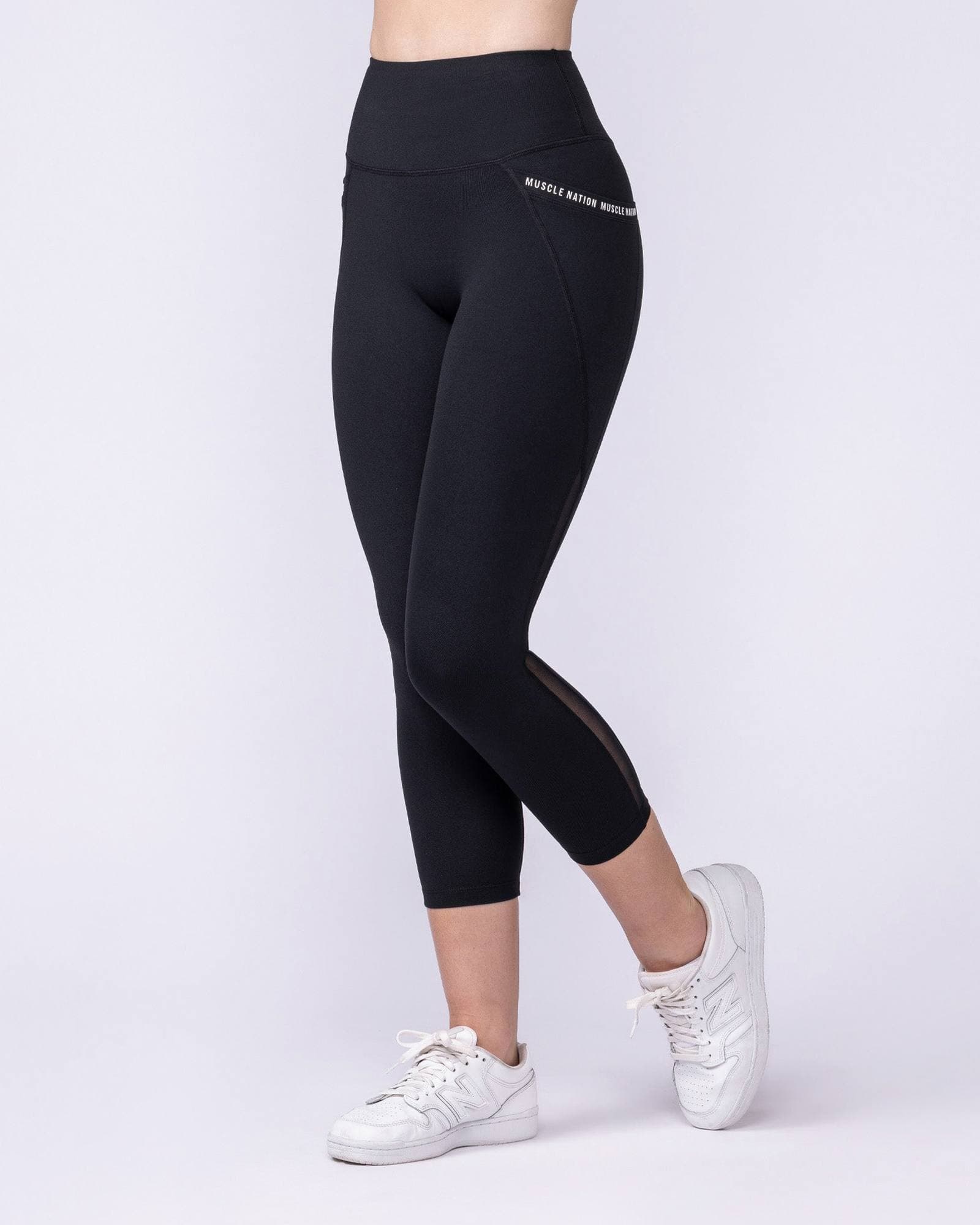 Illusion Signature Pocket 7/8 Leggings - Black