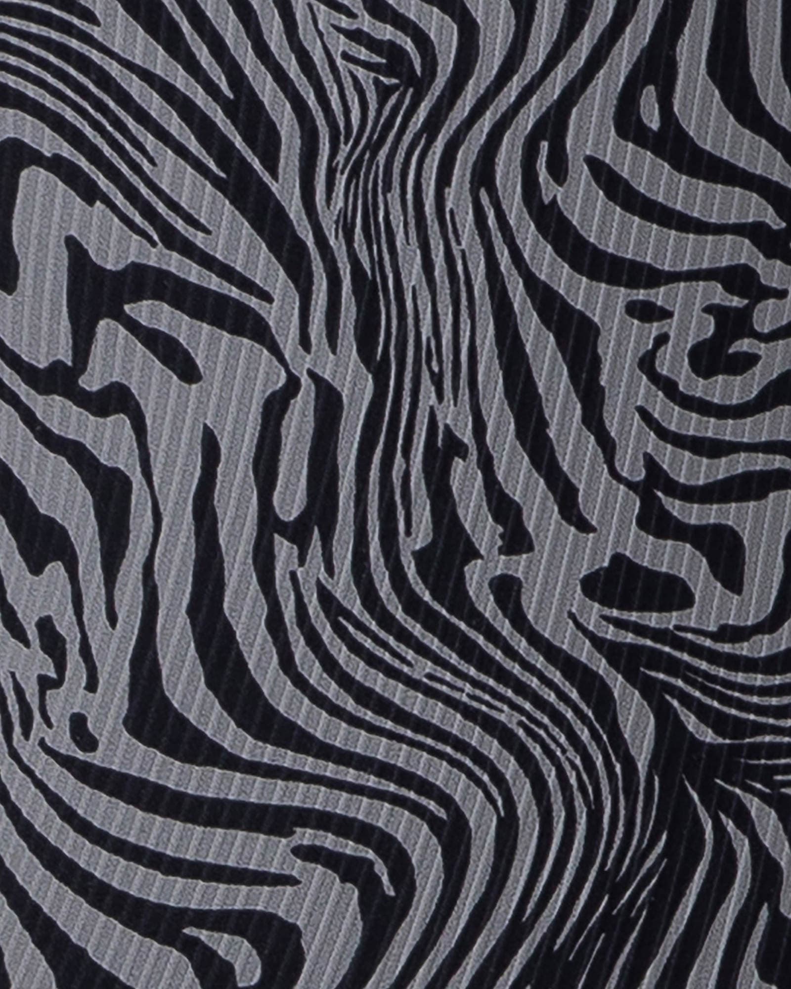 Zero Rise Rib Ankle Length Leggings - Black Zebra