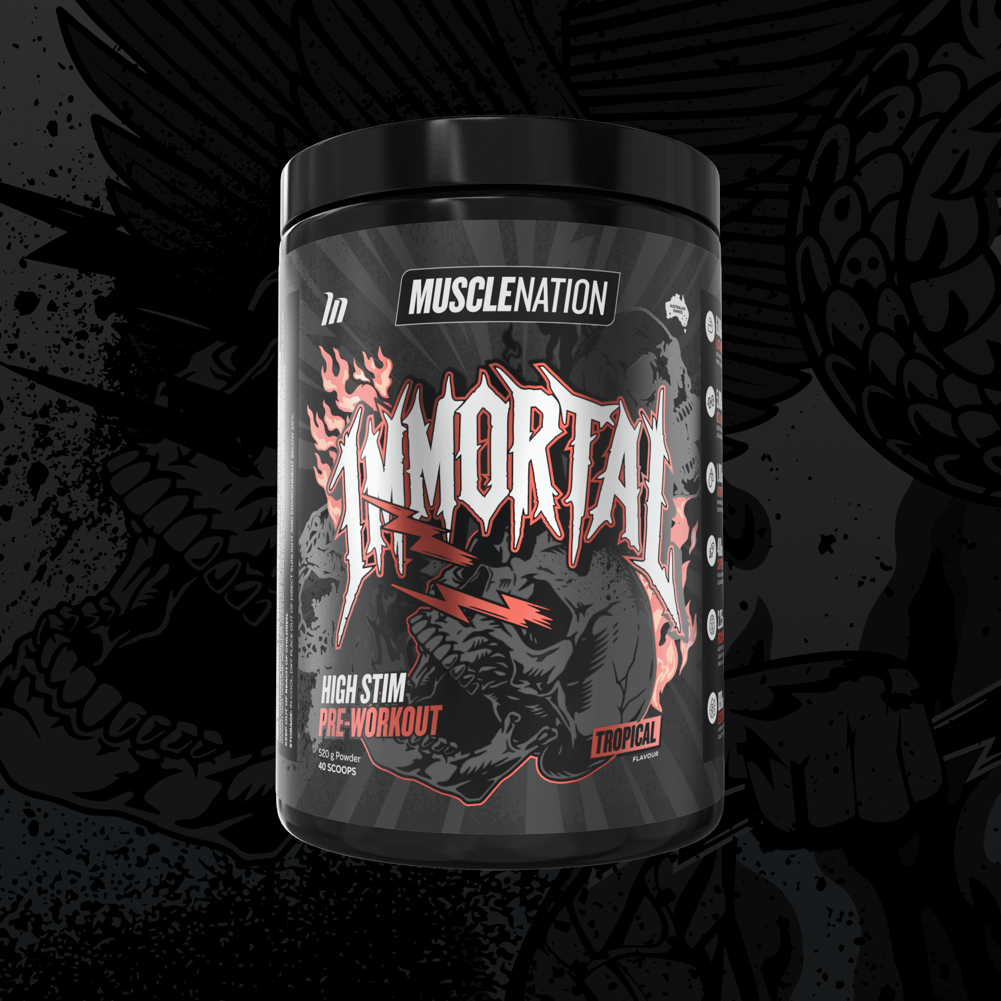 IMMORTAL Pre-Workout - Tropical - 40 serves