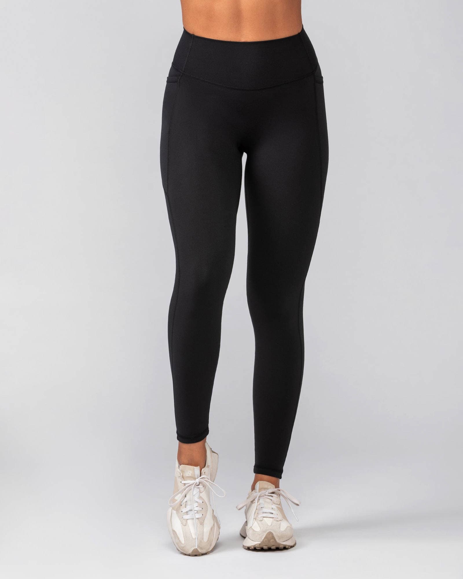 Liberty Pocket Ankle Length Leggings - Black