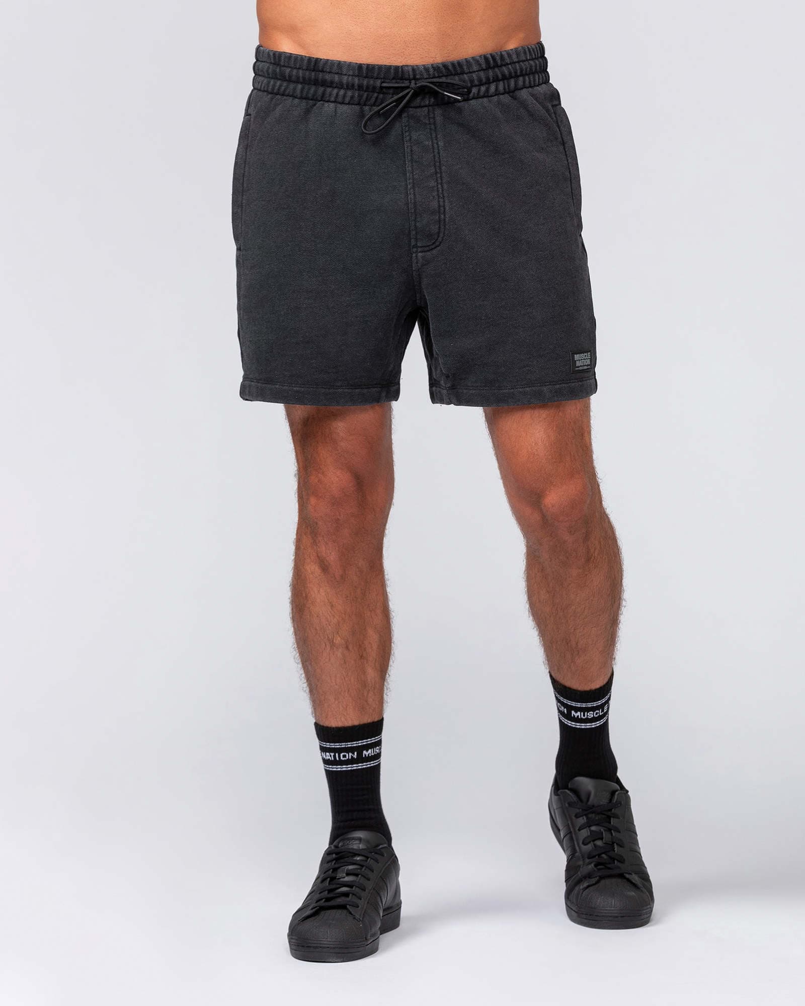 Loopback 5" Sweat Shorts - Washed Black
