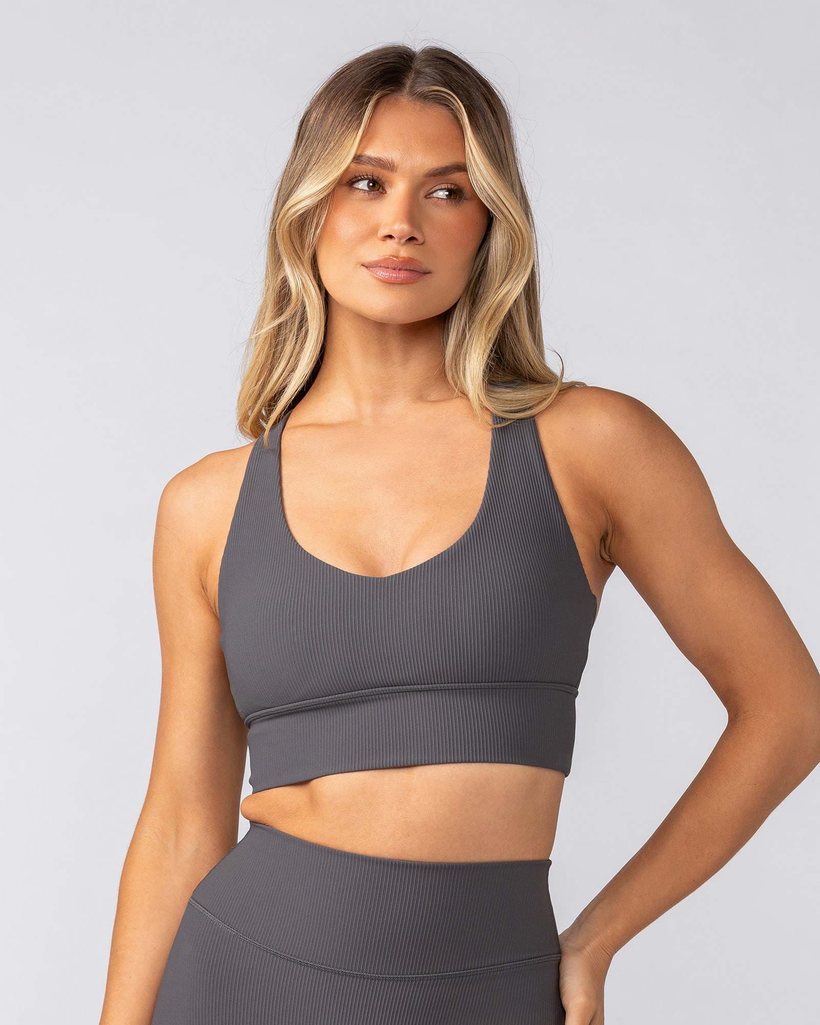 Lover Longline Rib Bra - Phantom