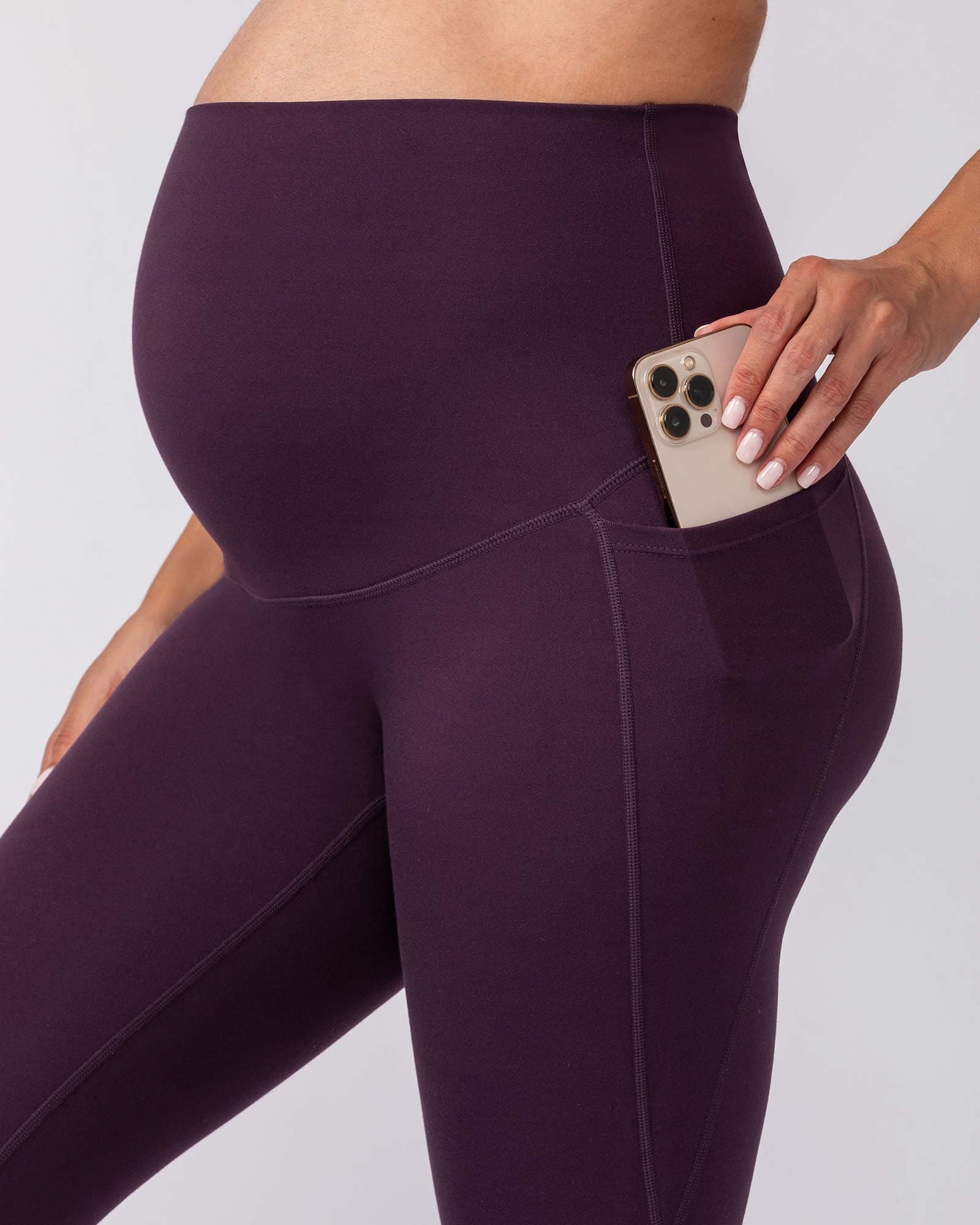 Maternity Everyday Pocket Leggings - Midnight Plum