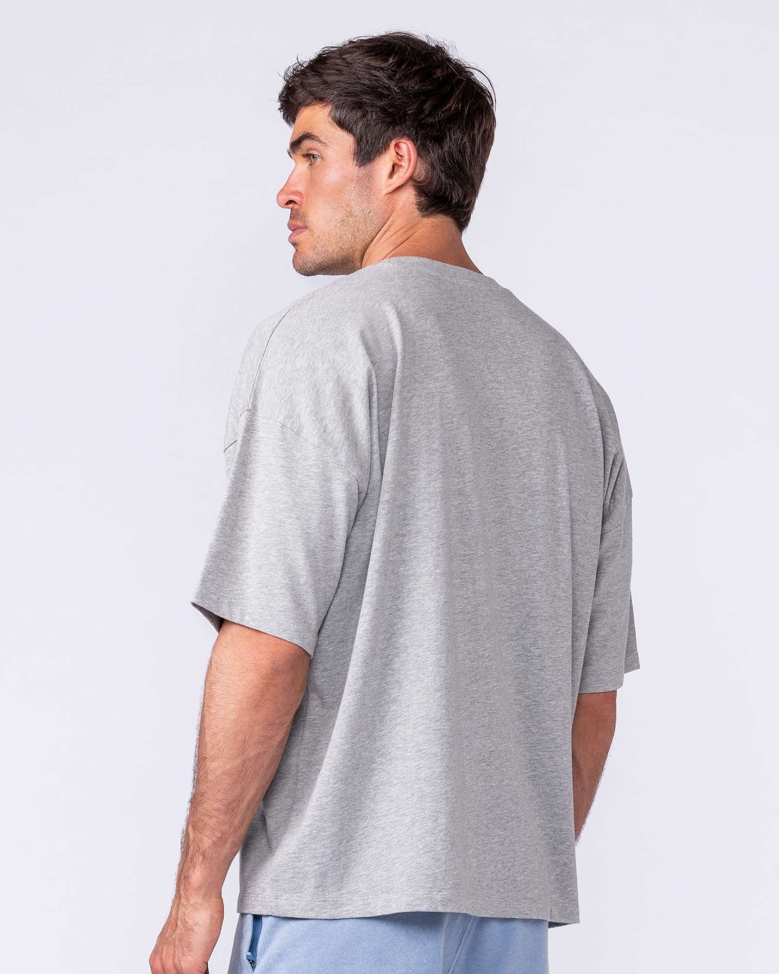 Gators Oversized Boxy Tee - Light Grey Marl