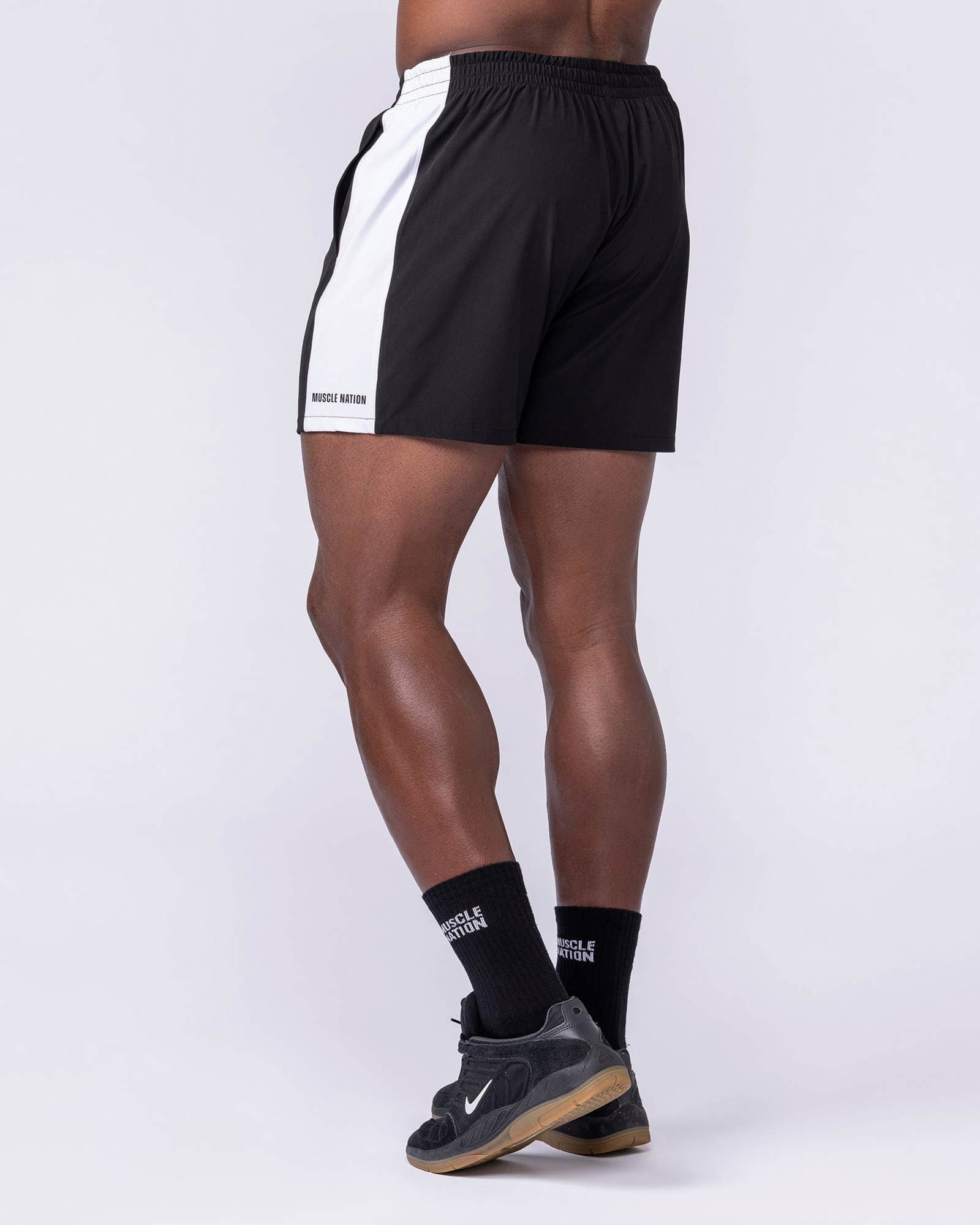 Panelled Function 4" Shorts - Black