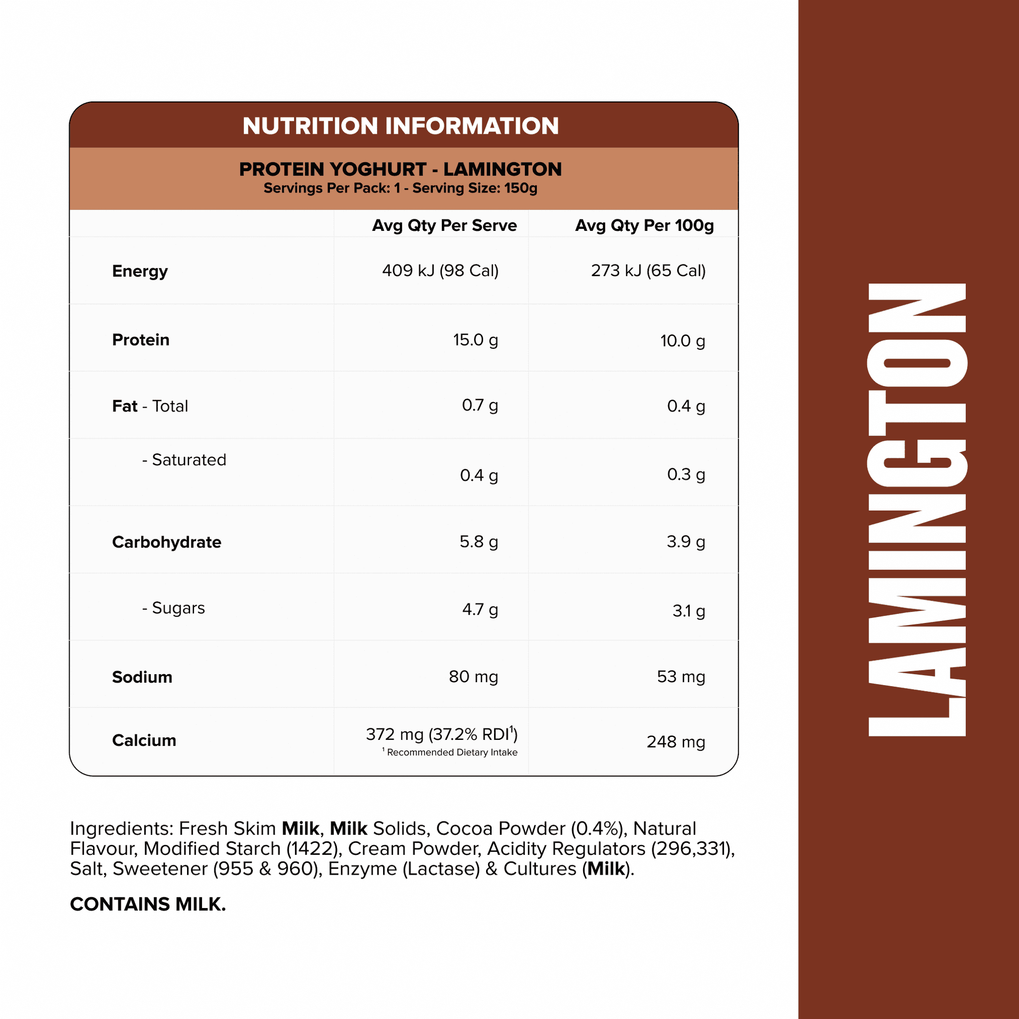 PROTEIN YOGHURT - Lamington Pouch