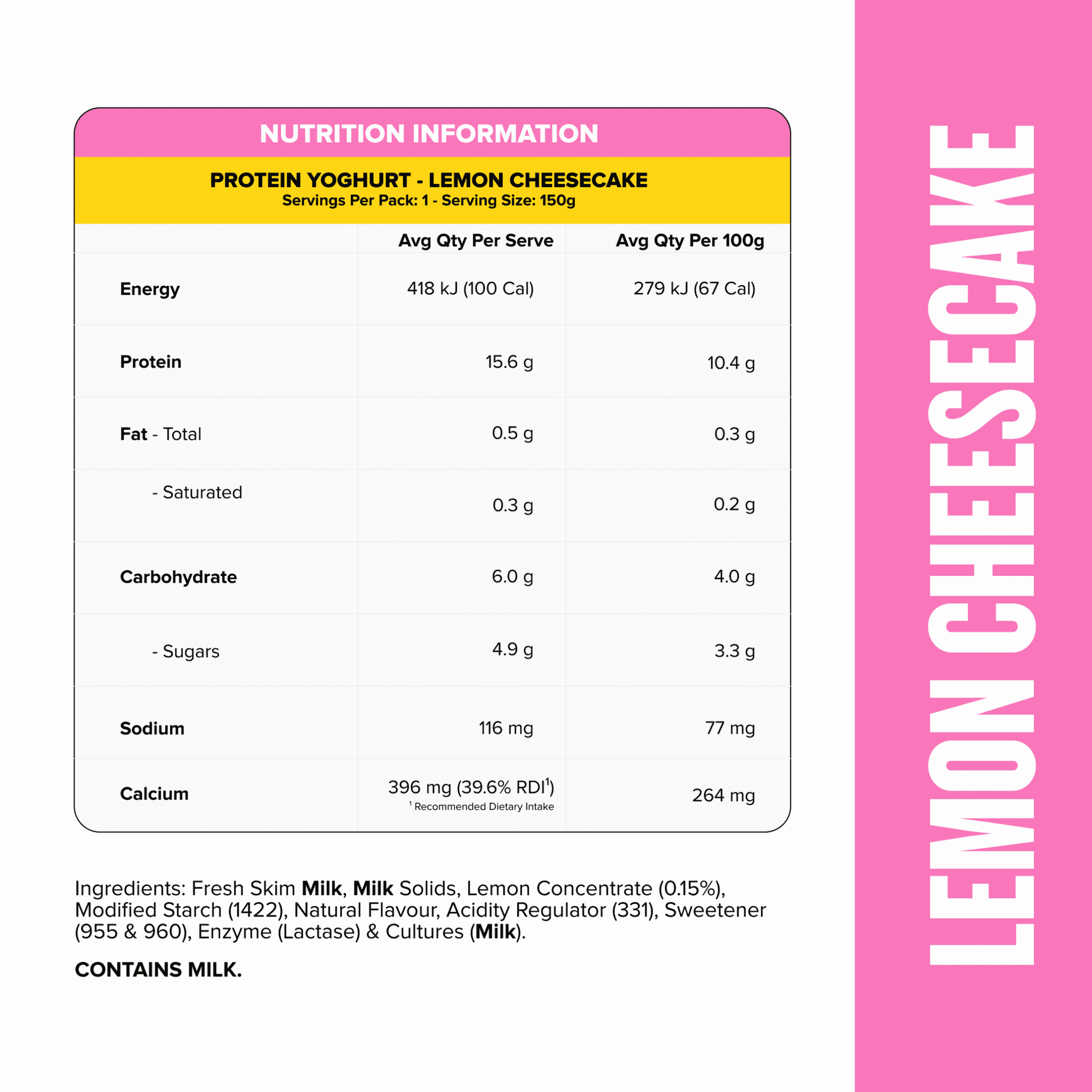 PROTEIN YOGHURT - Lemon Cheesecake Pouch