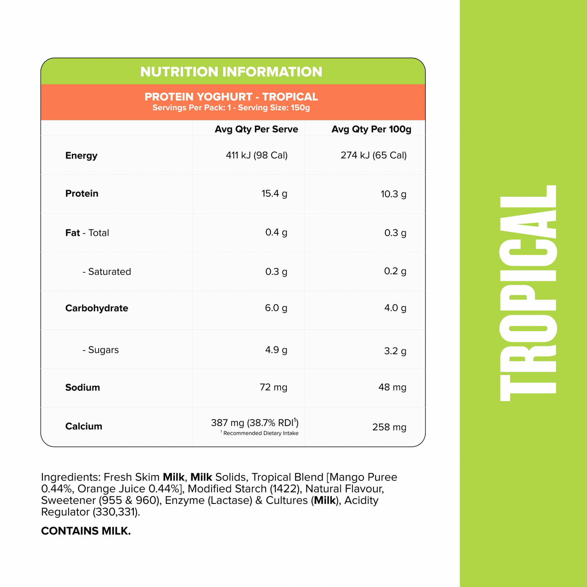 PROTEIN YOGHURT - Tropical Pouch