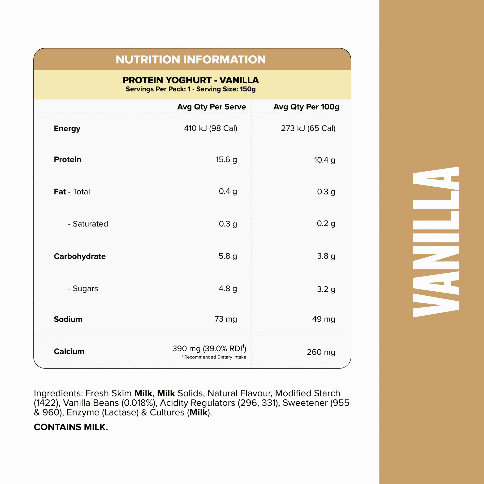 PROTEIN YOGHURT - Vanilla Pouch