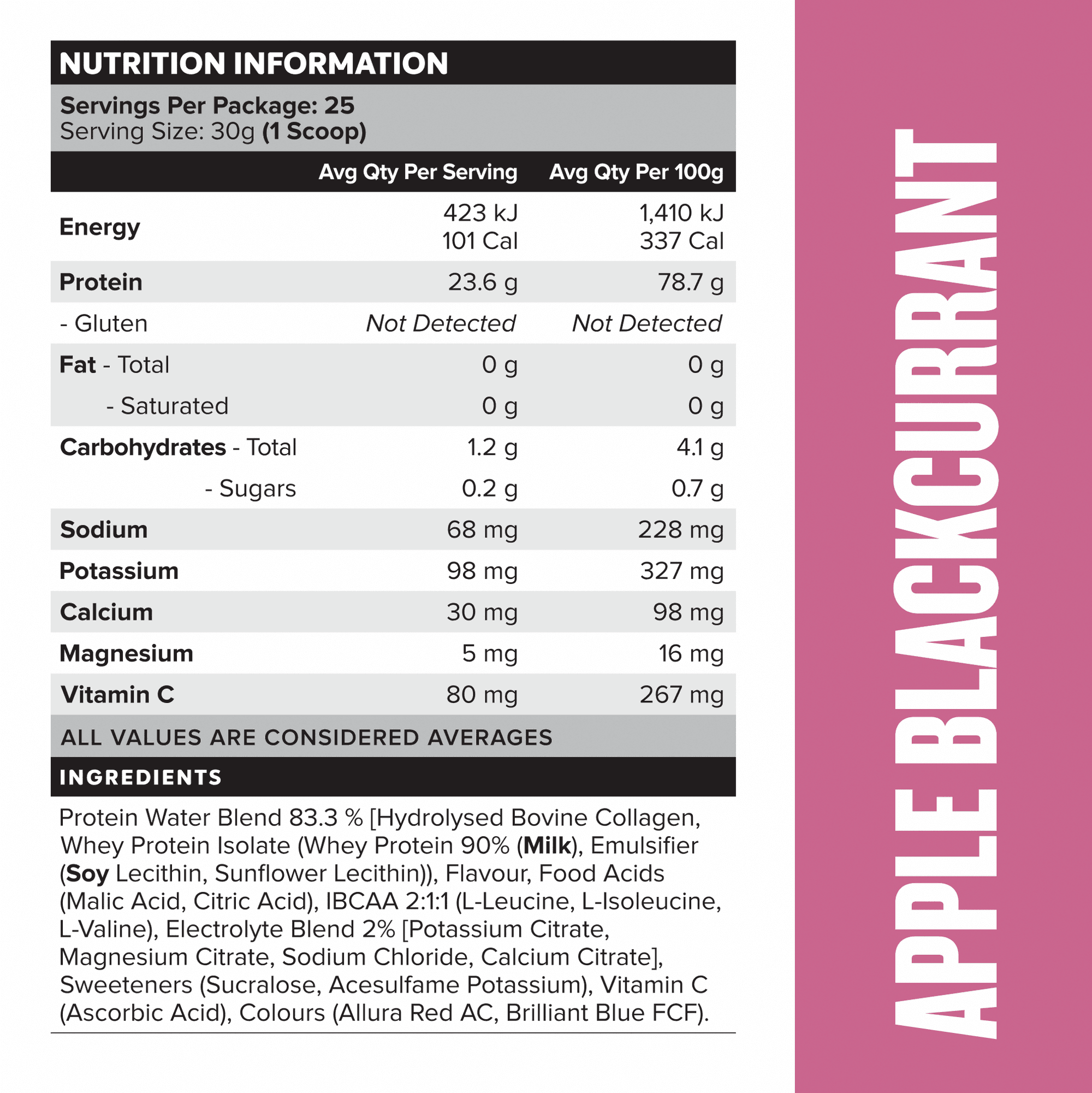 PROTEIN WATER - Apple Blackcurrant - 25 serves