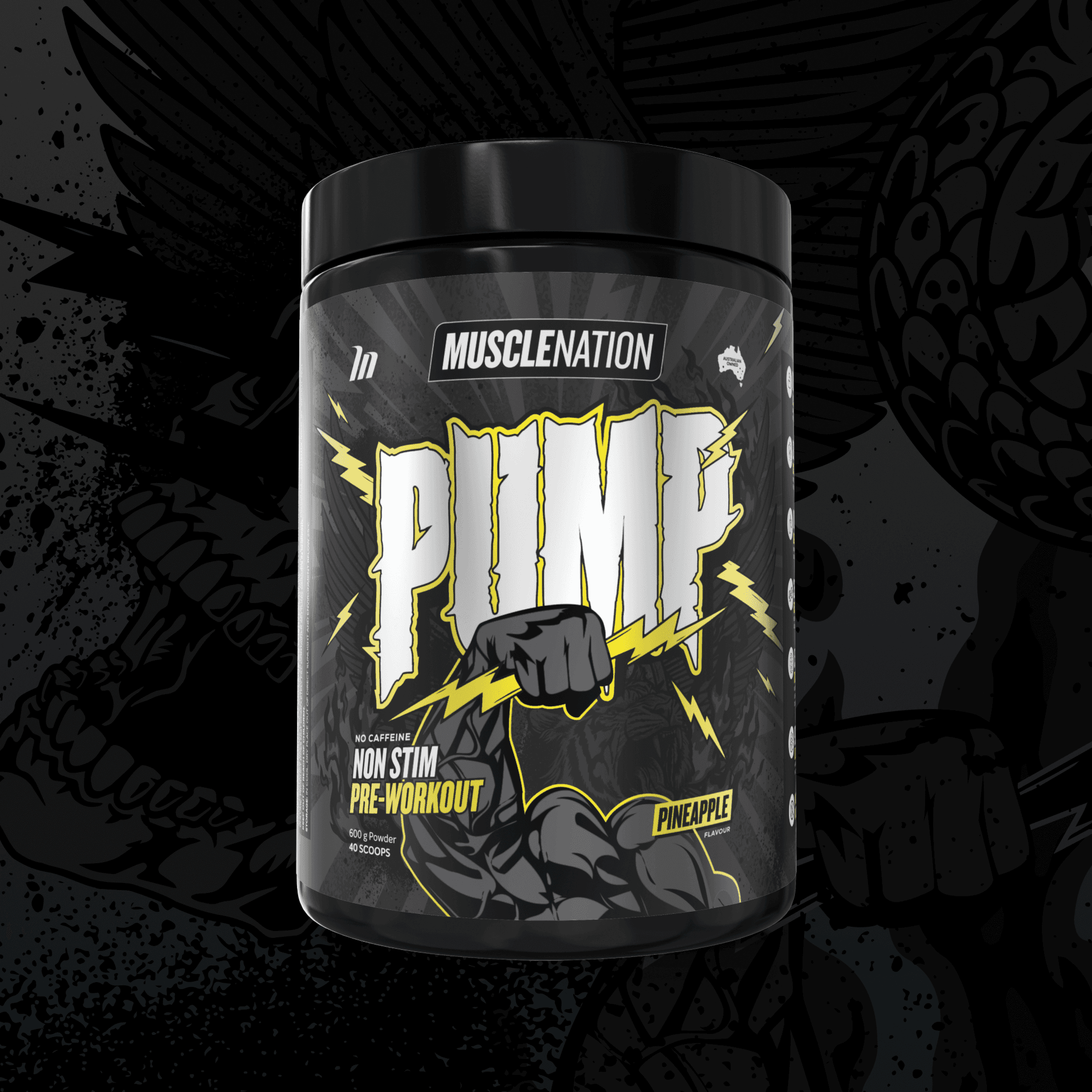 PUMP Pre-Workout Caffeine Free - Pineapple - 40 serves