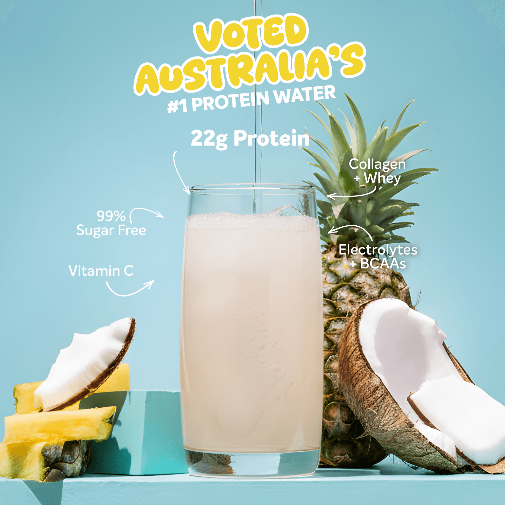 PROTEIN WATER - Coconut Pineapple - 25 serves