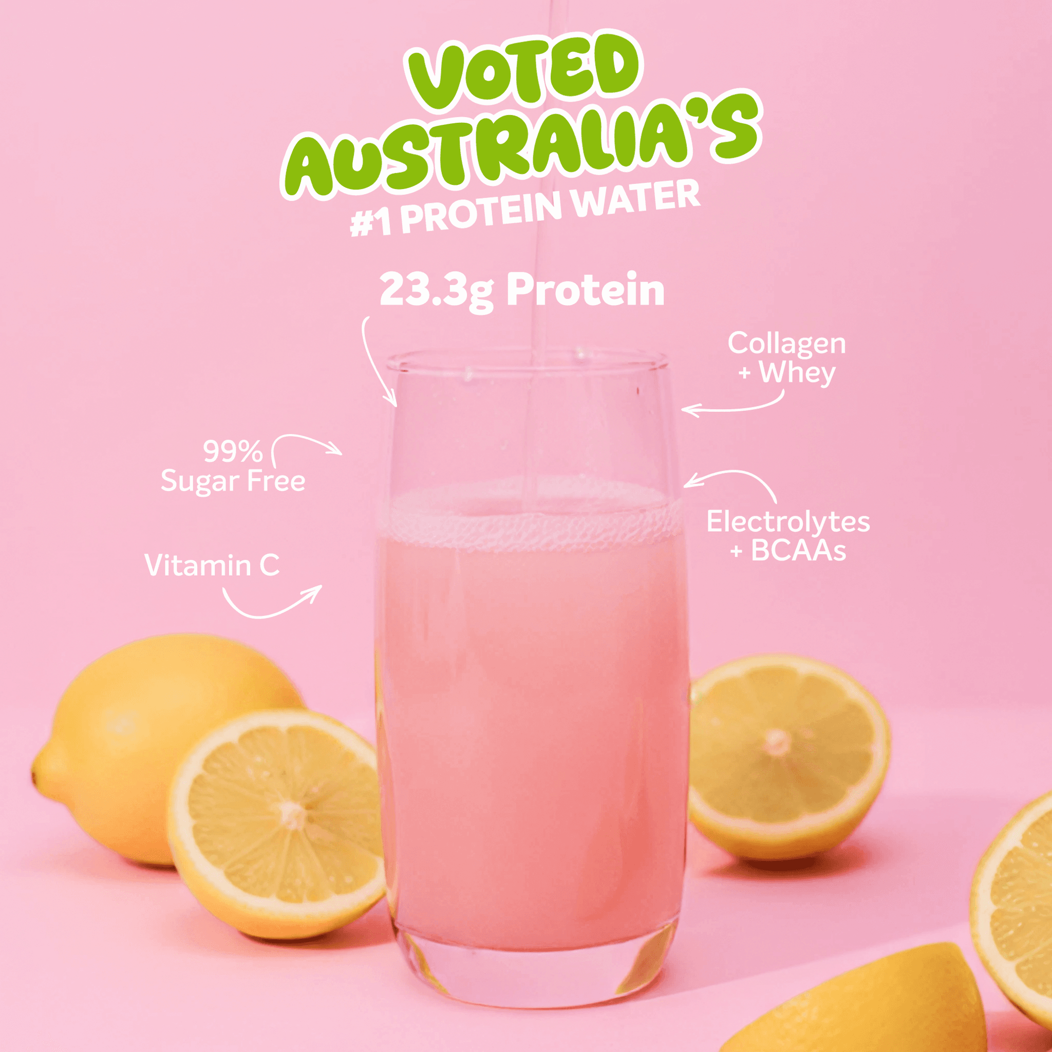 PROTEIN WATER - Pink Lemonade - 25 serves