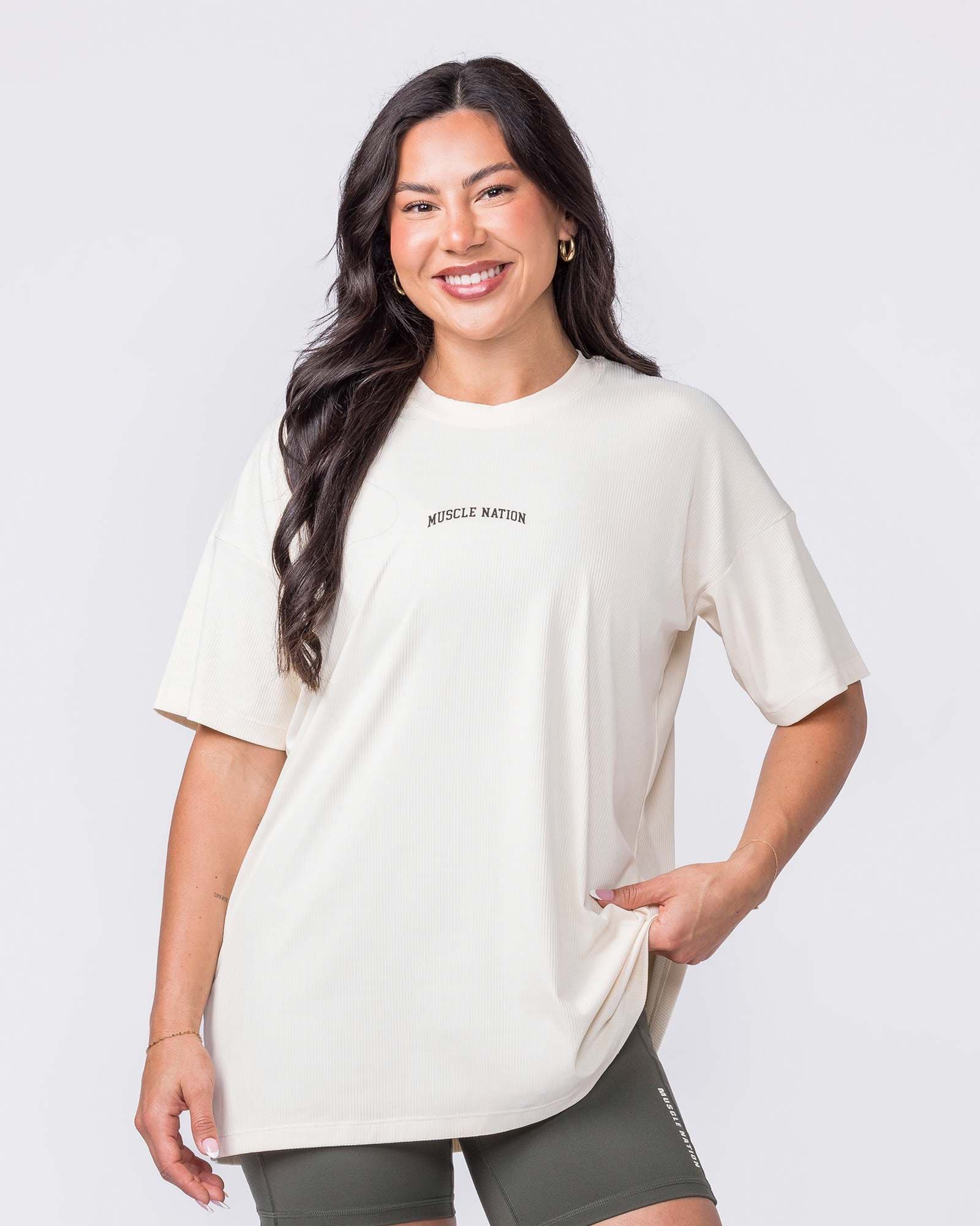 Relaxed Rib Training Tee - Dew