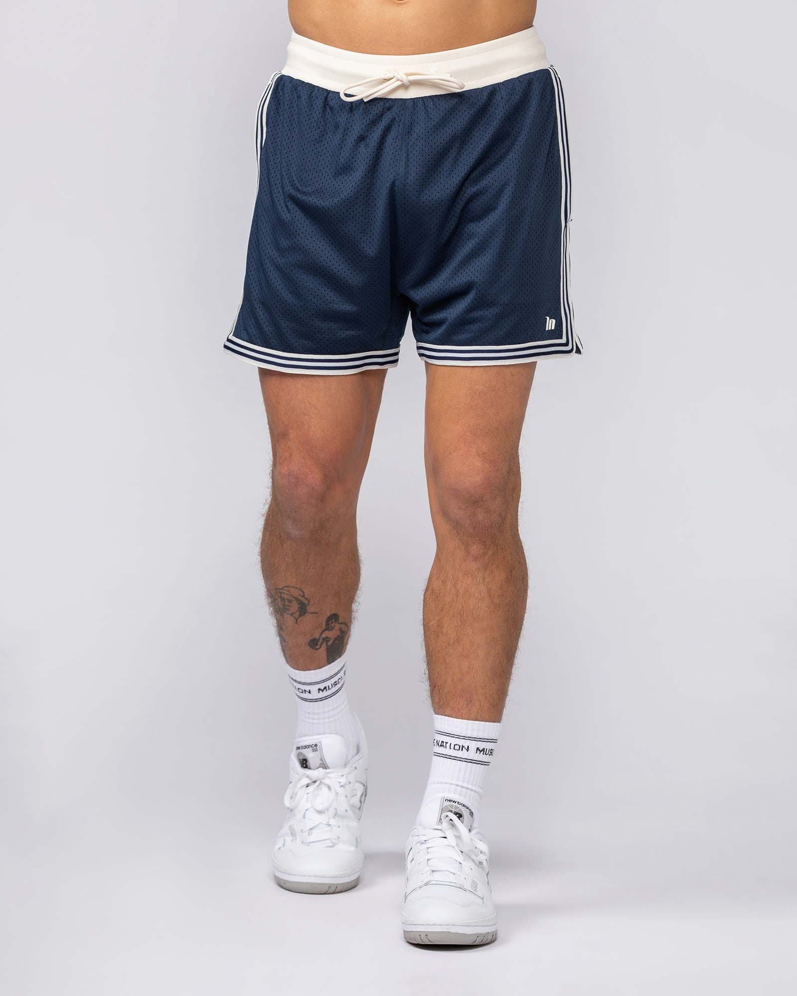Retro Mesh Training 4" Shorts - Navy