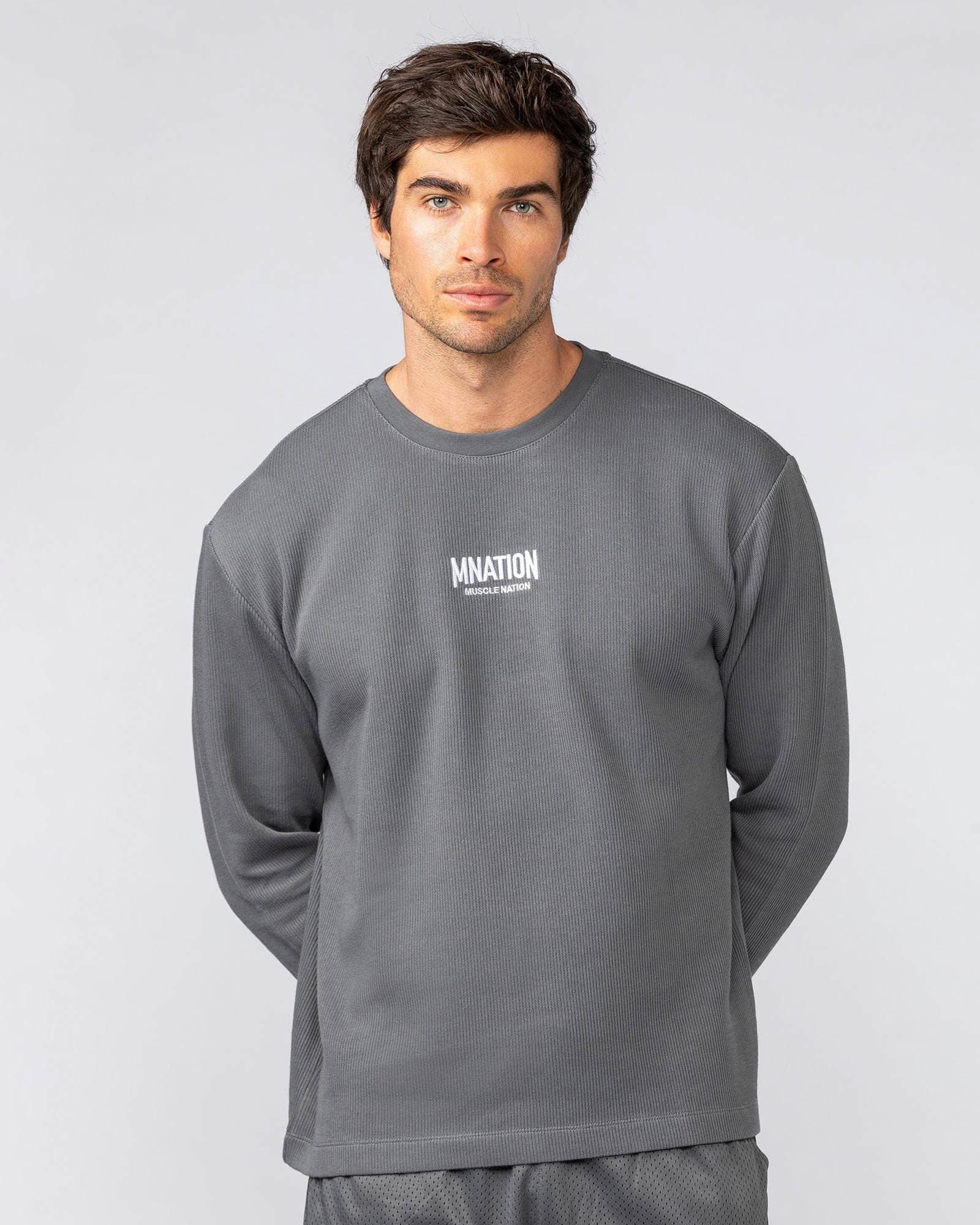 Rib Long Sleeve Tee - Tornado